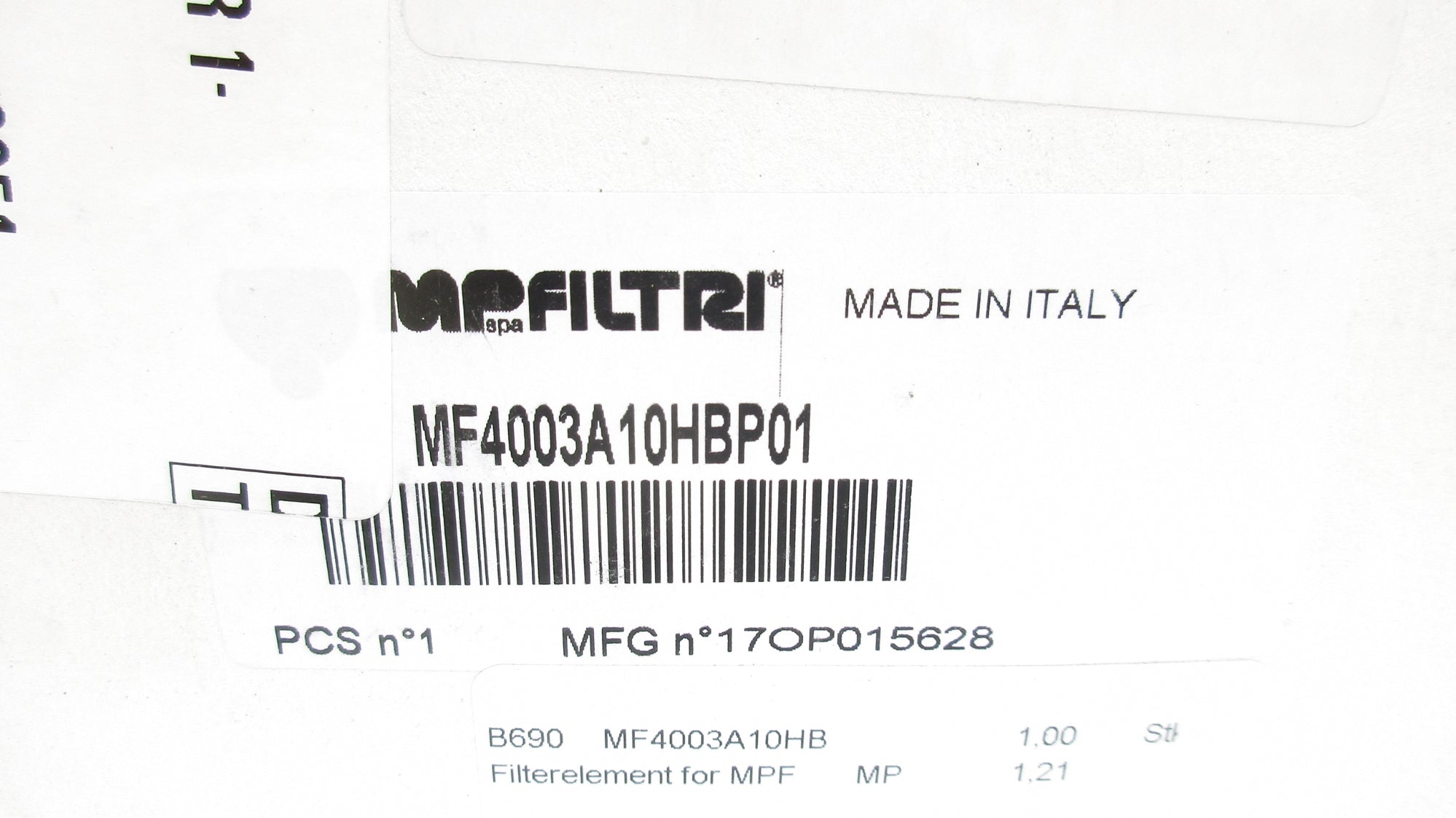 MP FILTRI MF4003A10HBP01 NSMP