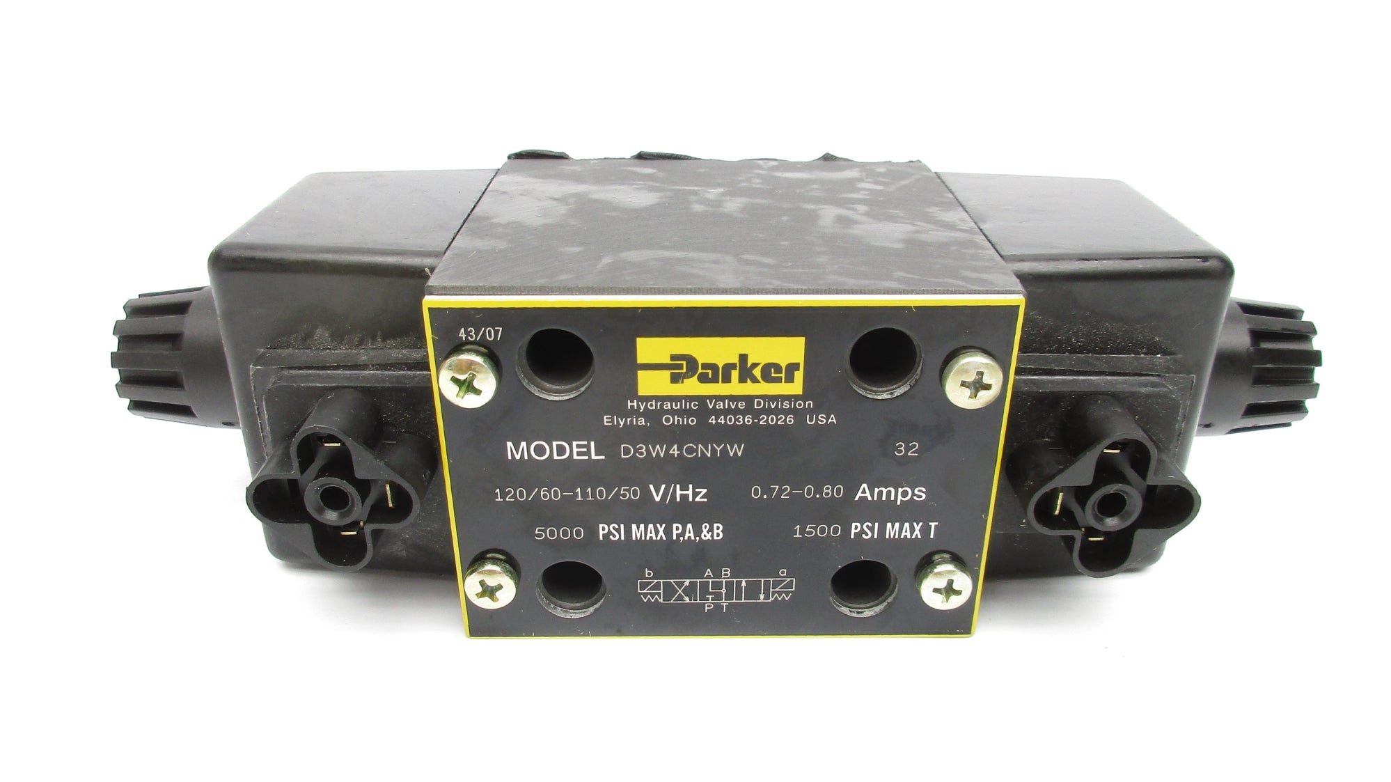 PARKER D3W4CNYW 110/120V 0.72-0.80A 5000PSI NSMP
