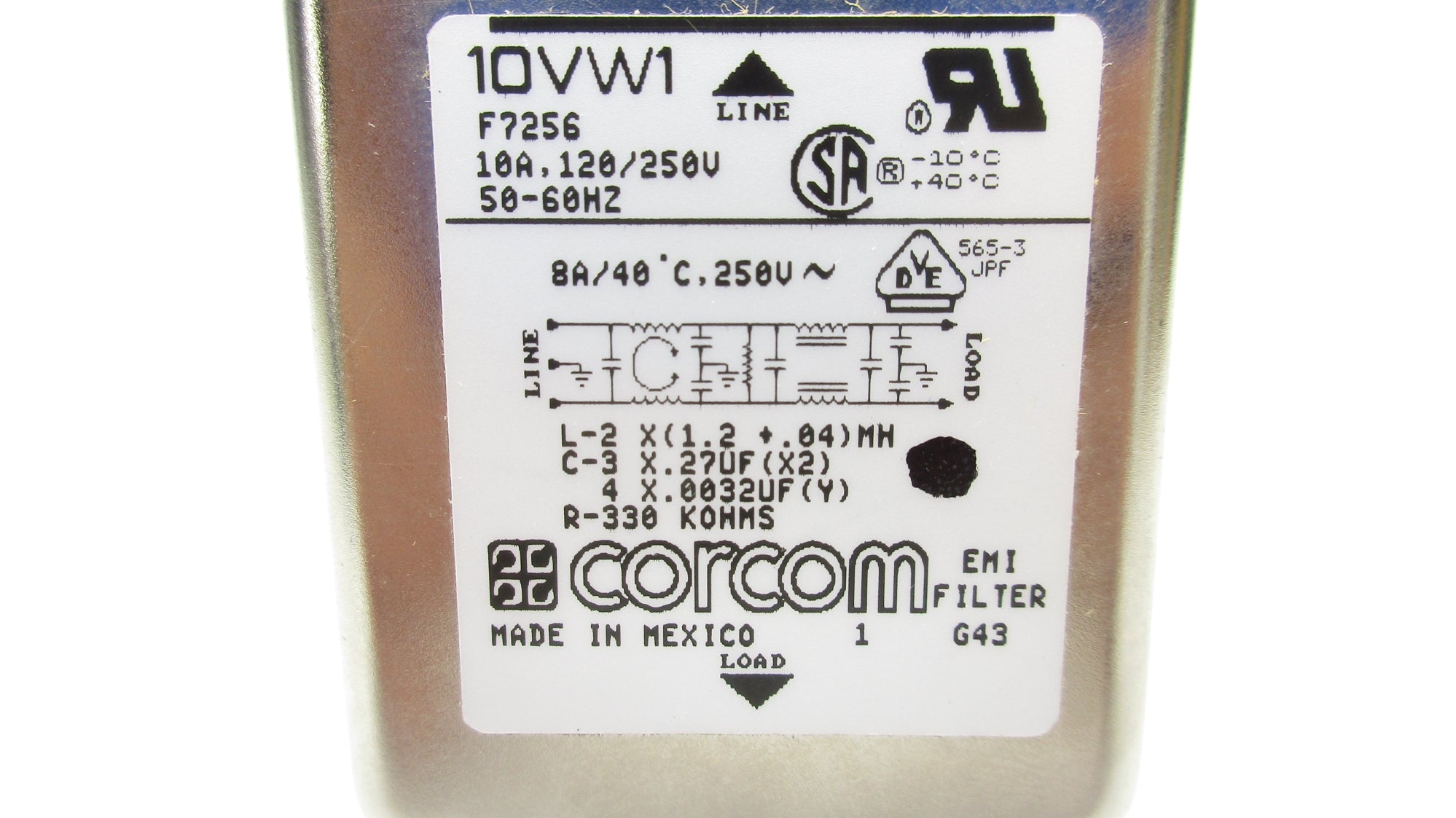 CORCOM 10VW1 F7256 UNMP