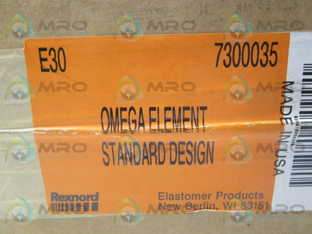 REXNORD 7300035 E30 OMEGA FLEXIBLE ELEMENT * FACTORY SEALED *