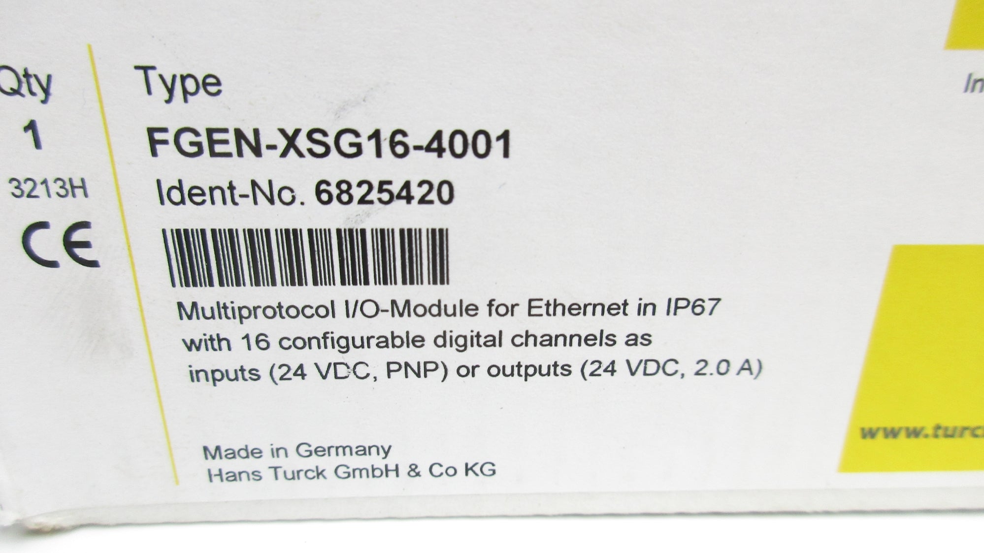TURCK FGEN-XSG16-4001 NSMP