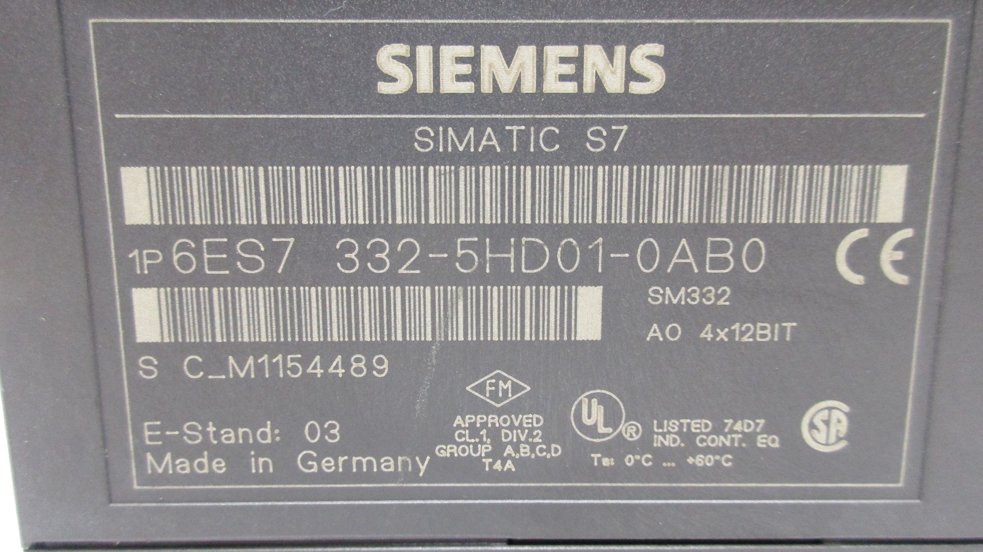 SIEMENS 6ES7332-5HD01-0AB0 NSNP