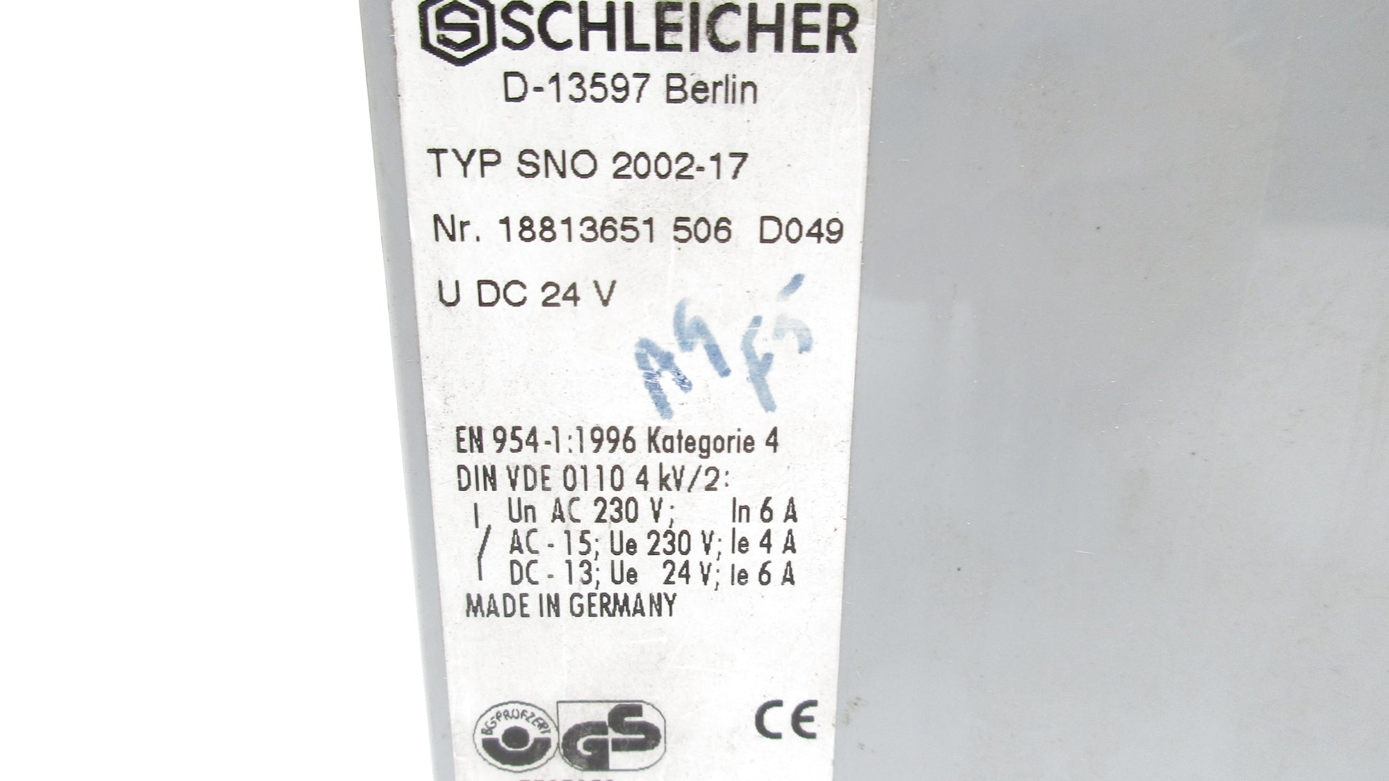 SCHLEICHER SNO2002-17 24VDC NSNP