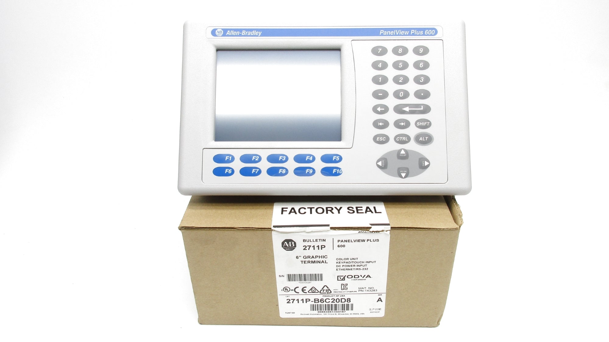 ALLEN BRADLEY 2711P-B6C20D8 SER. A (BR/WH) NSMP