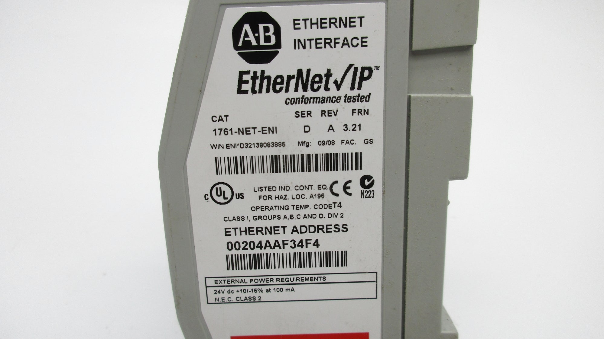 ALLEN BRADLEY 1761-NET-ENI SER. D F/W 3.21 UNMP