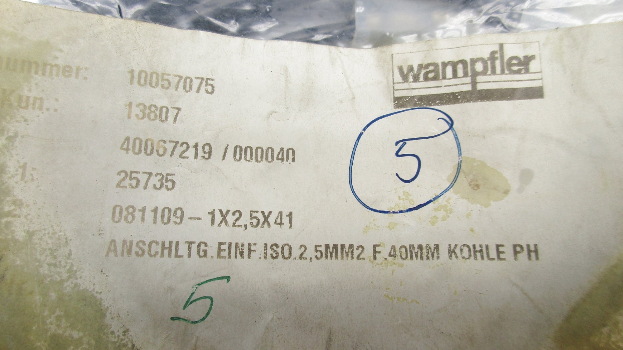 WAMPFLER 081109-1X2,5X41 NSMP