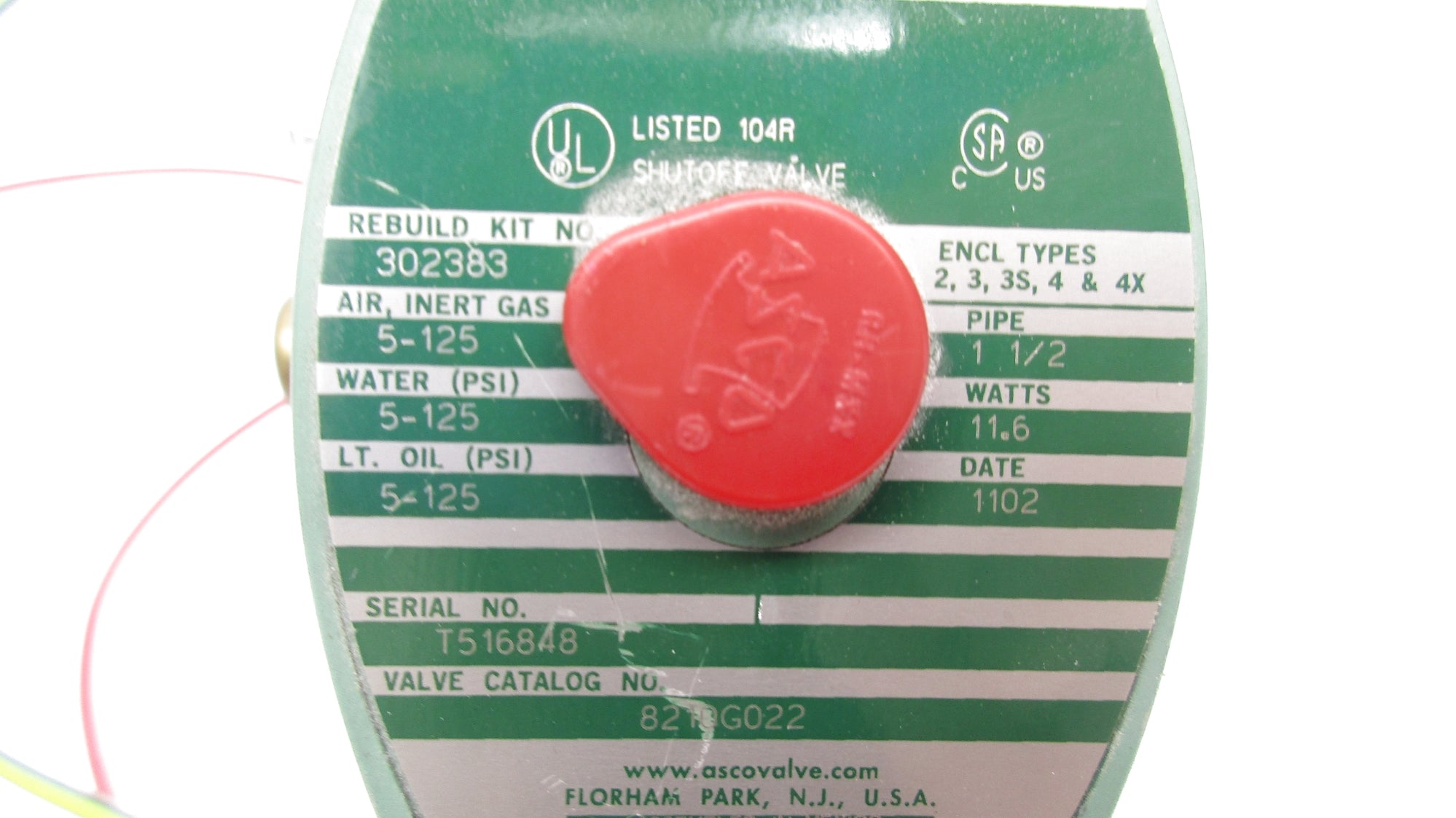 ASCO 8210G022 24VDC 5-125PSI NSNP