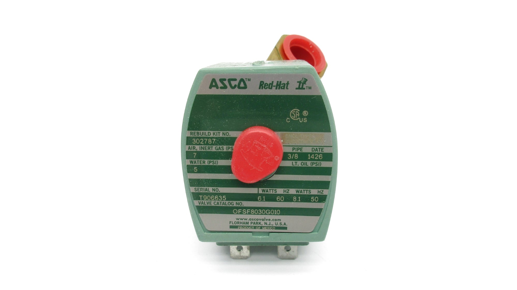ASCO OFSF8030G010 24V 5PSI 3/8" NSMP
