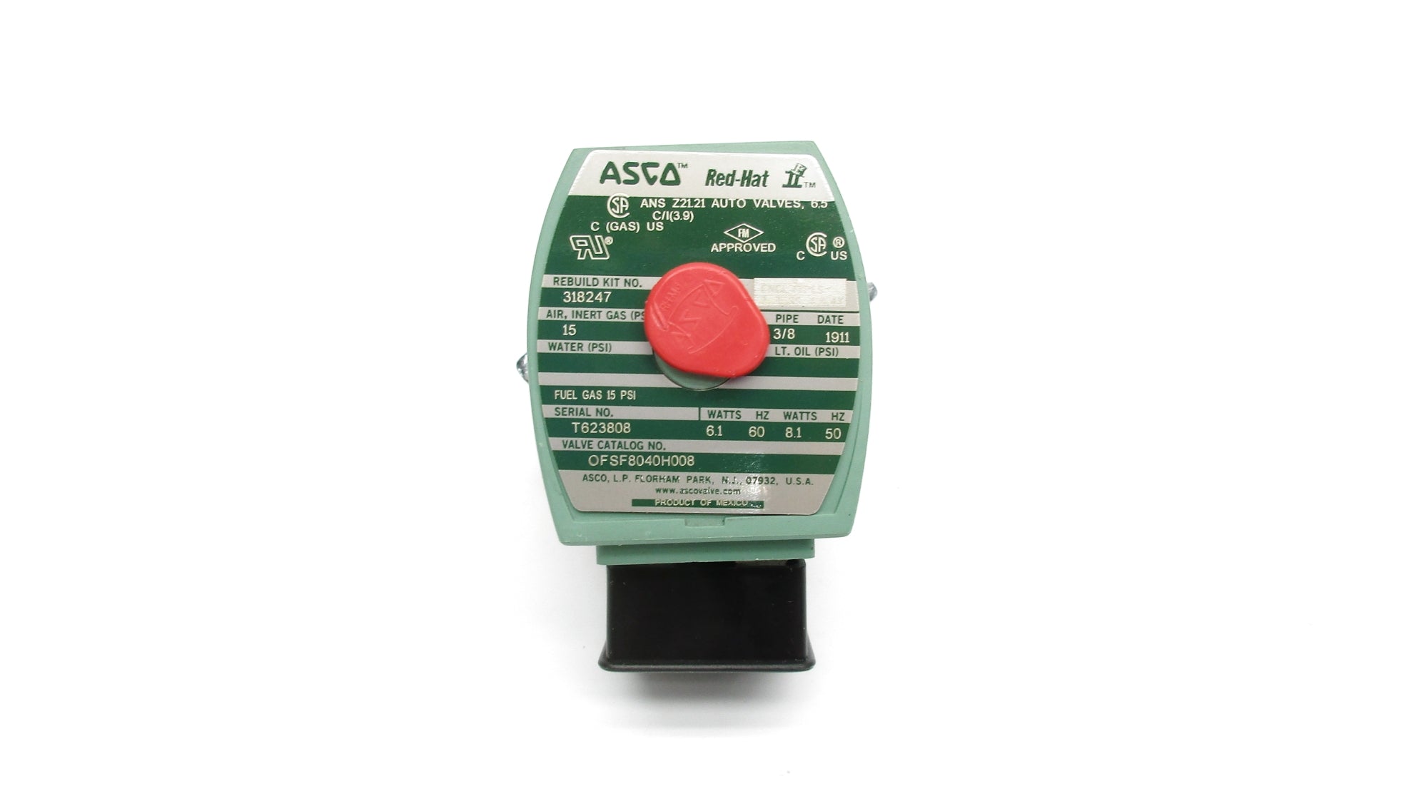 ASCO OFSF8040H008 24V 15PSI 3/8" NSMP