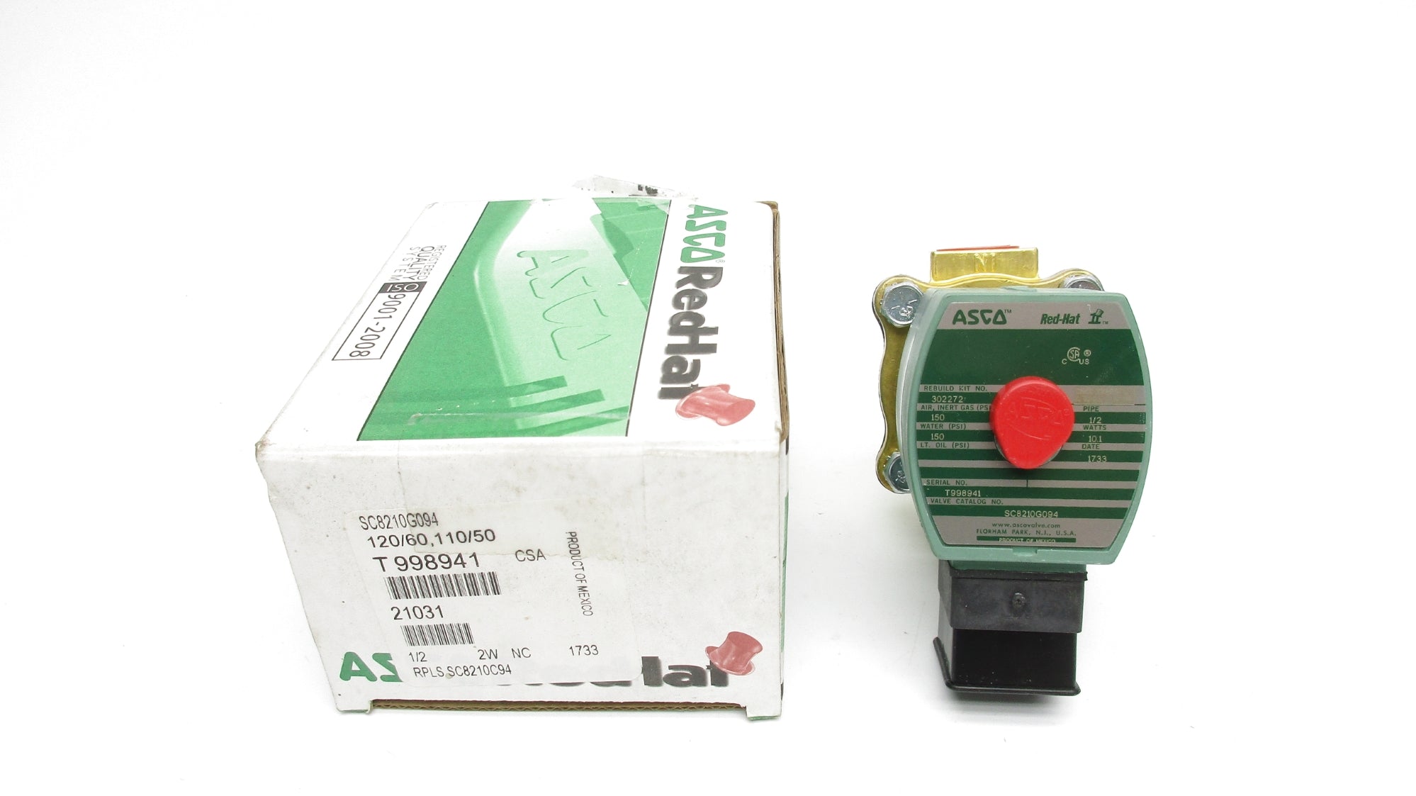 ASCO SC8210G094 120/60 110/50 150PSI NSMP