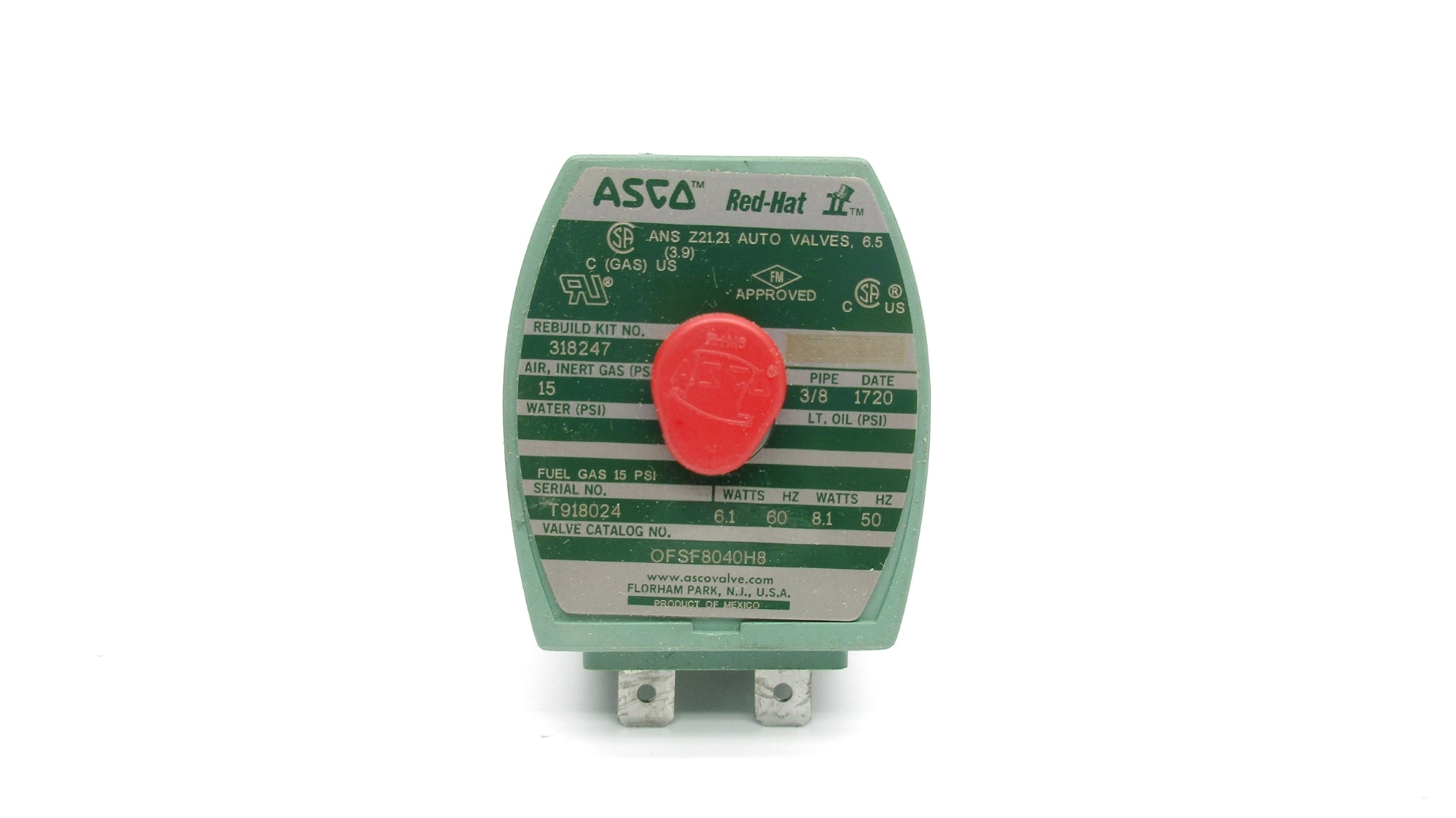 ASCO OFSF8040H8 24V 15PSI 3/8" NSMP