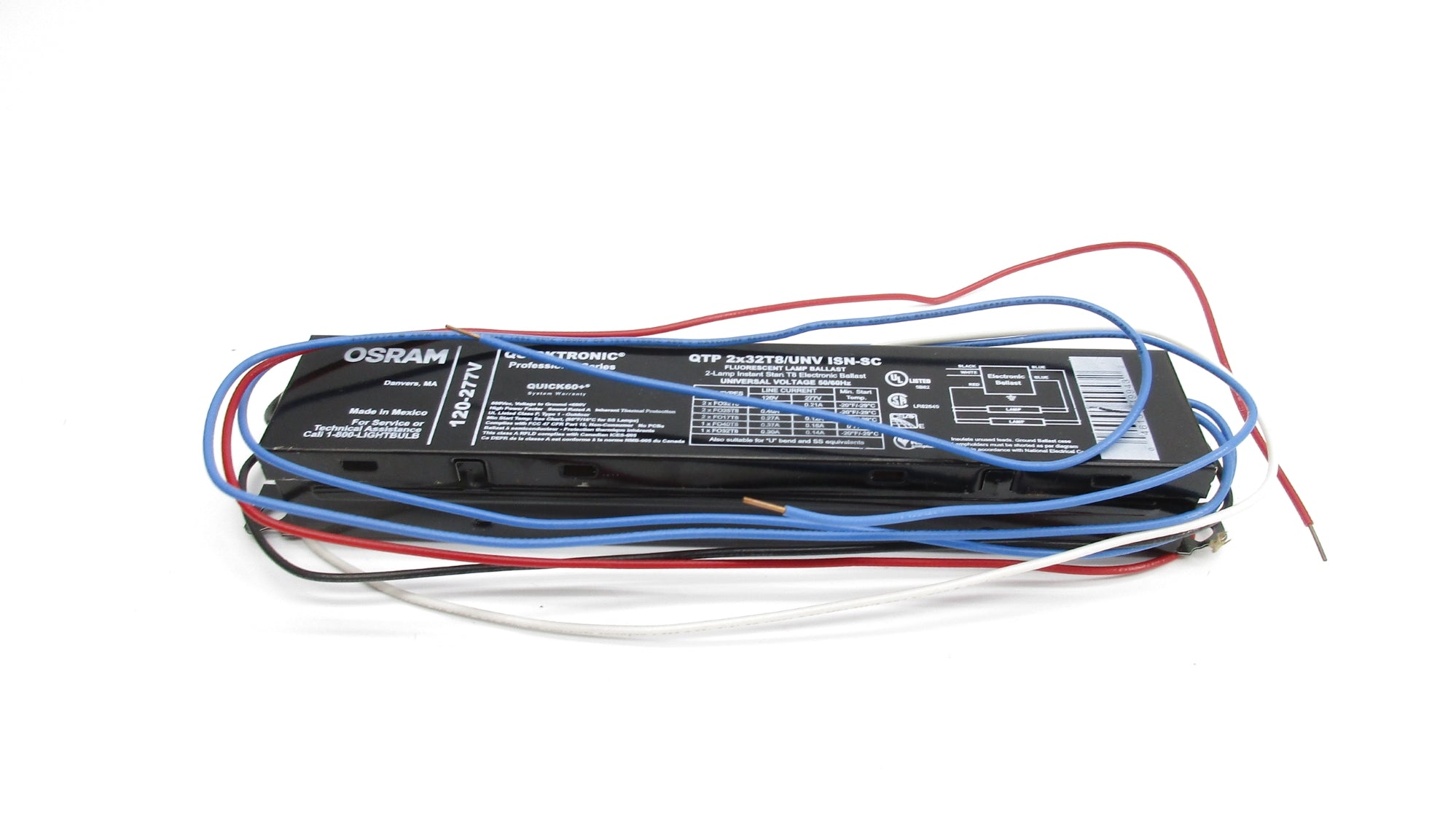 SYLVANIA QTP2X32T8/UNVISN-SC 120/277V 0.50/.021A NSNP