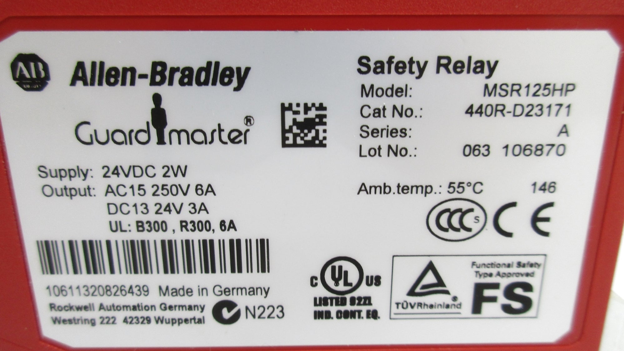 INDUSTRIAL SPARE PART 440R-D23171 SER. A 24VDC 3A (WH) NSMP