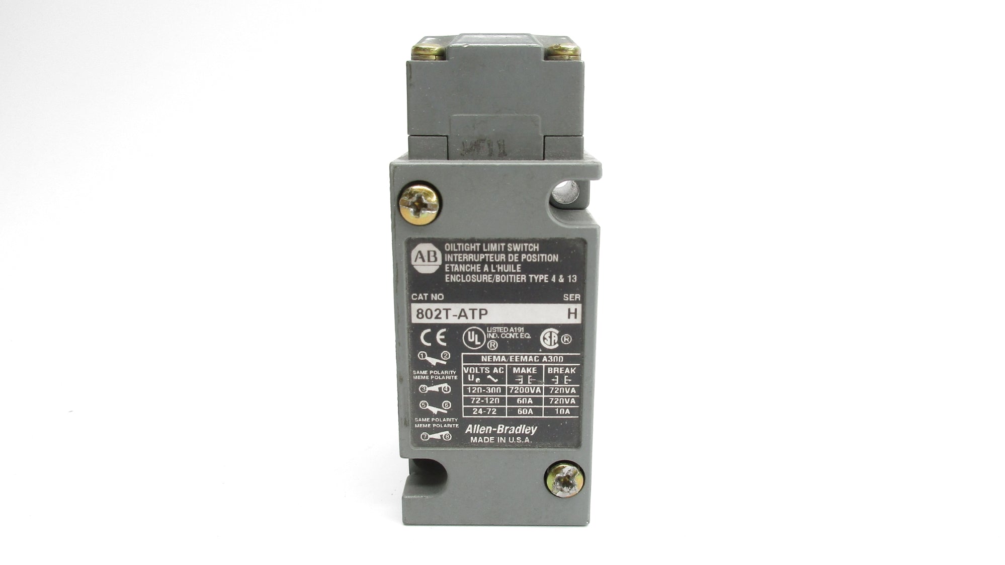 ALLEN BRADLEY 802T-ATP SER. H (AS PICTURED) NSNP