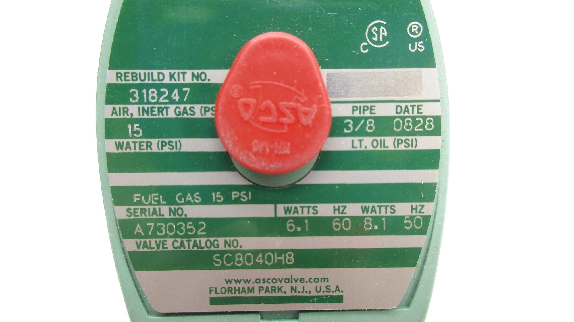 ASCO SC8040H8 24VDC 15PSI NSNP