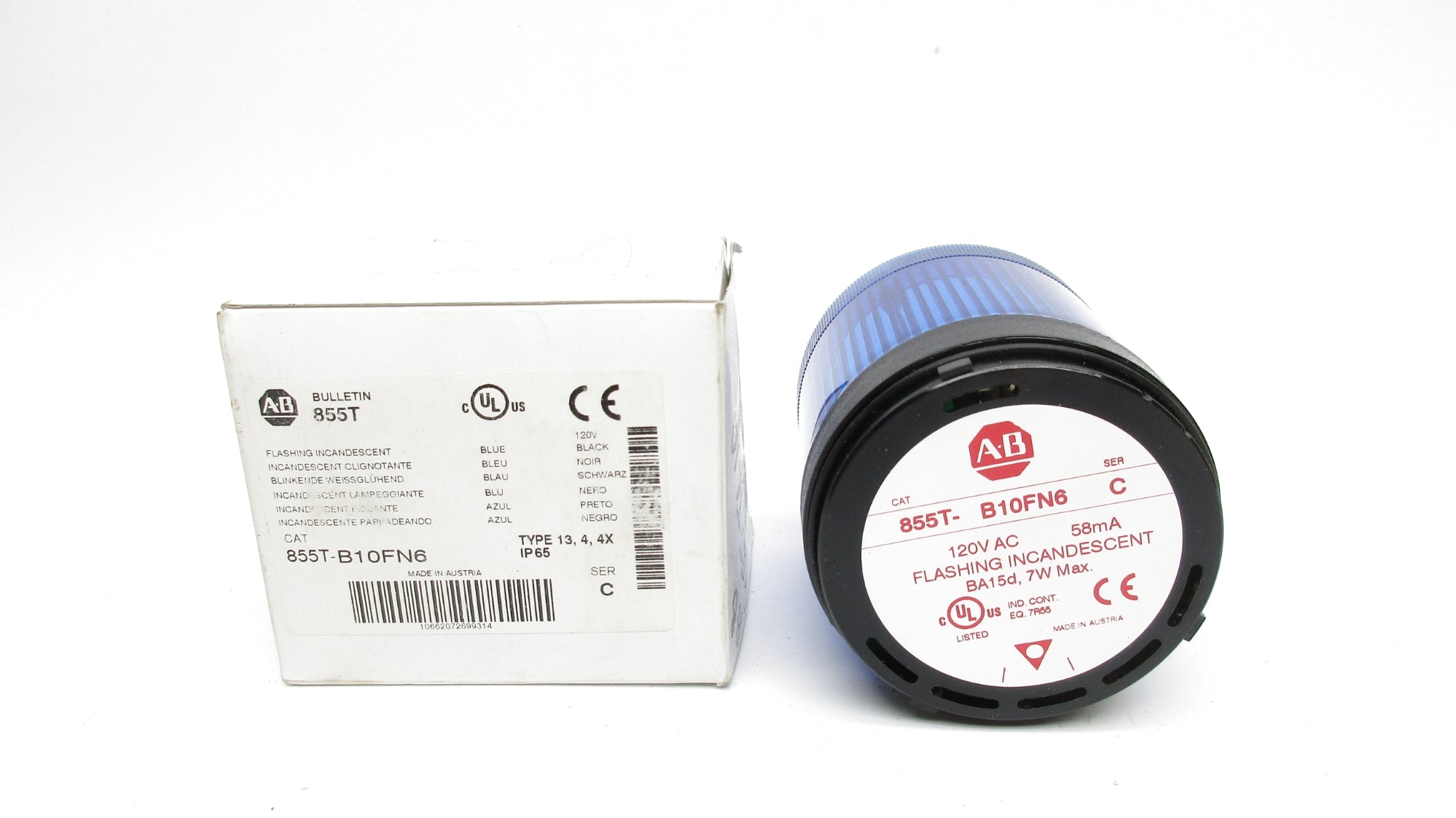 ALLEN BRADLEY 855T-B10FN6 SER. C 120VAC (WH) NSMP