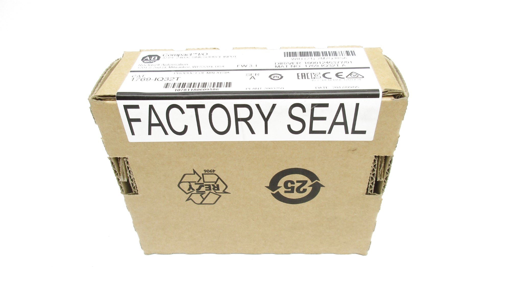 ALLEN BRADLEY 1769-IQ32T SER. A F/W 3.1 DATE: 2017 24VDC NSFS