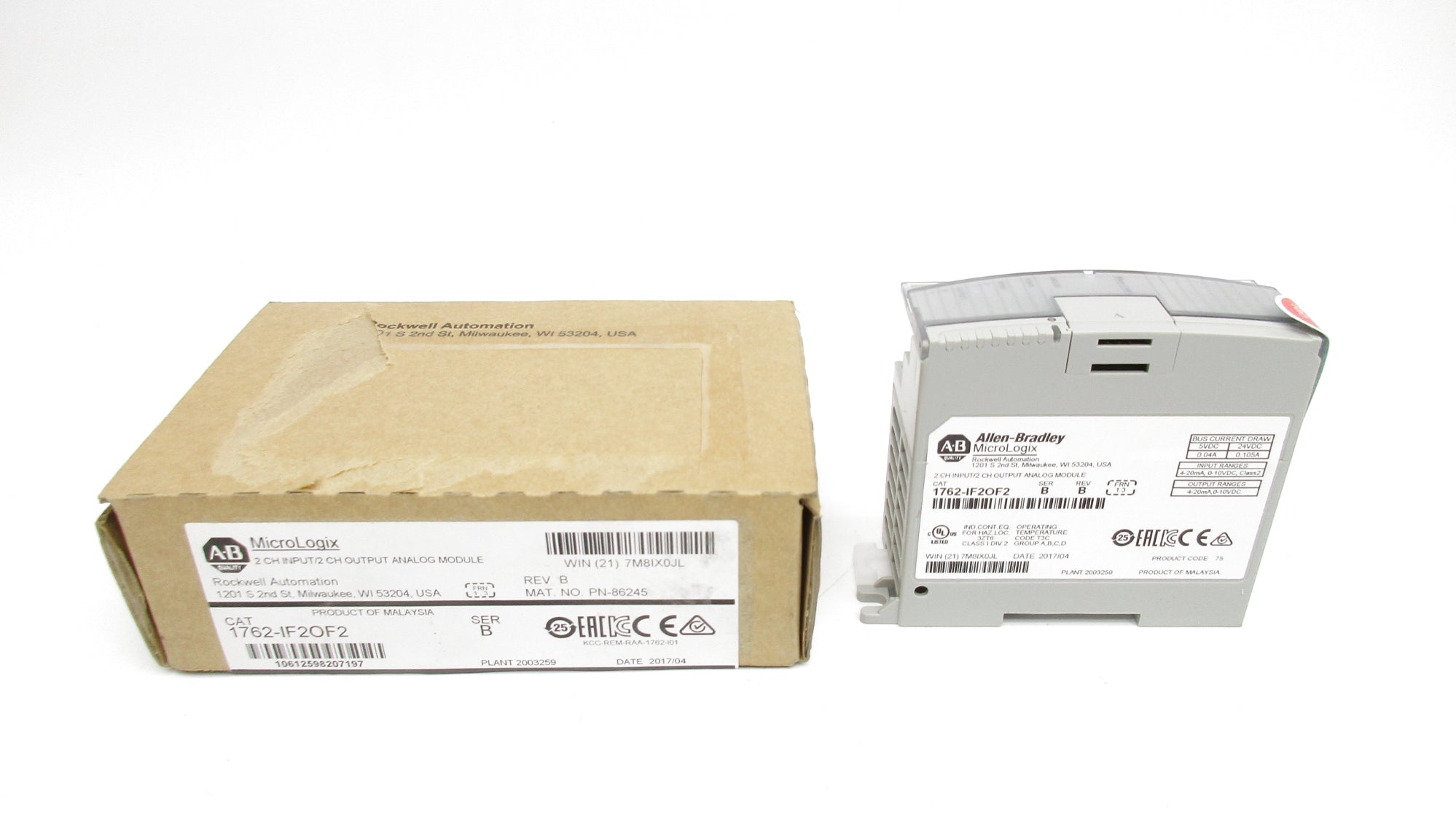 ALLEN BRADLEY 1762-IF2OF2 SER. B F/W 1.3 NSMP