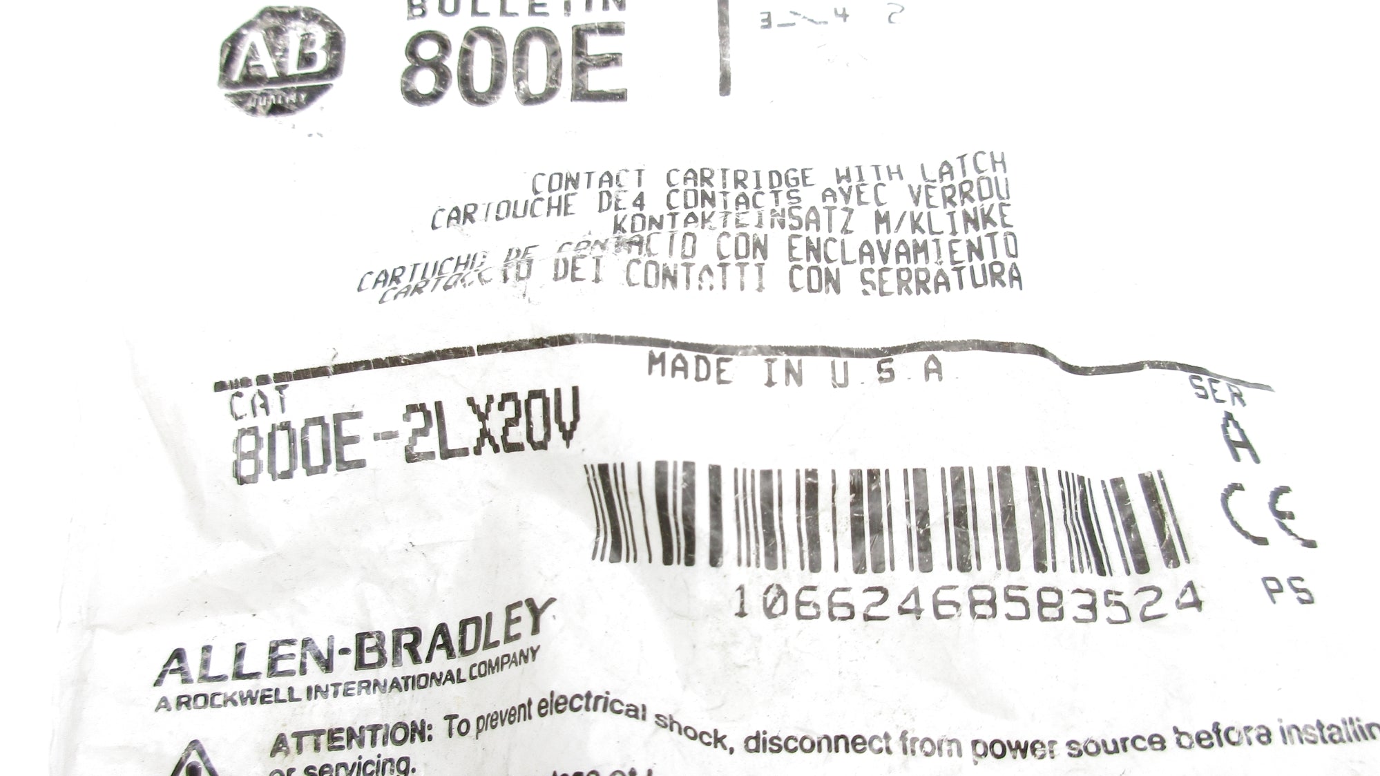 INDUSTRIAL SPARE PART 800E-2LX20V SER. A NSMP