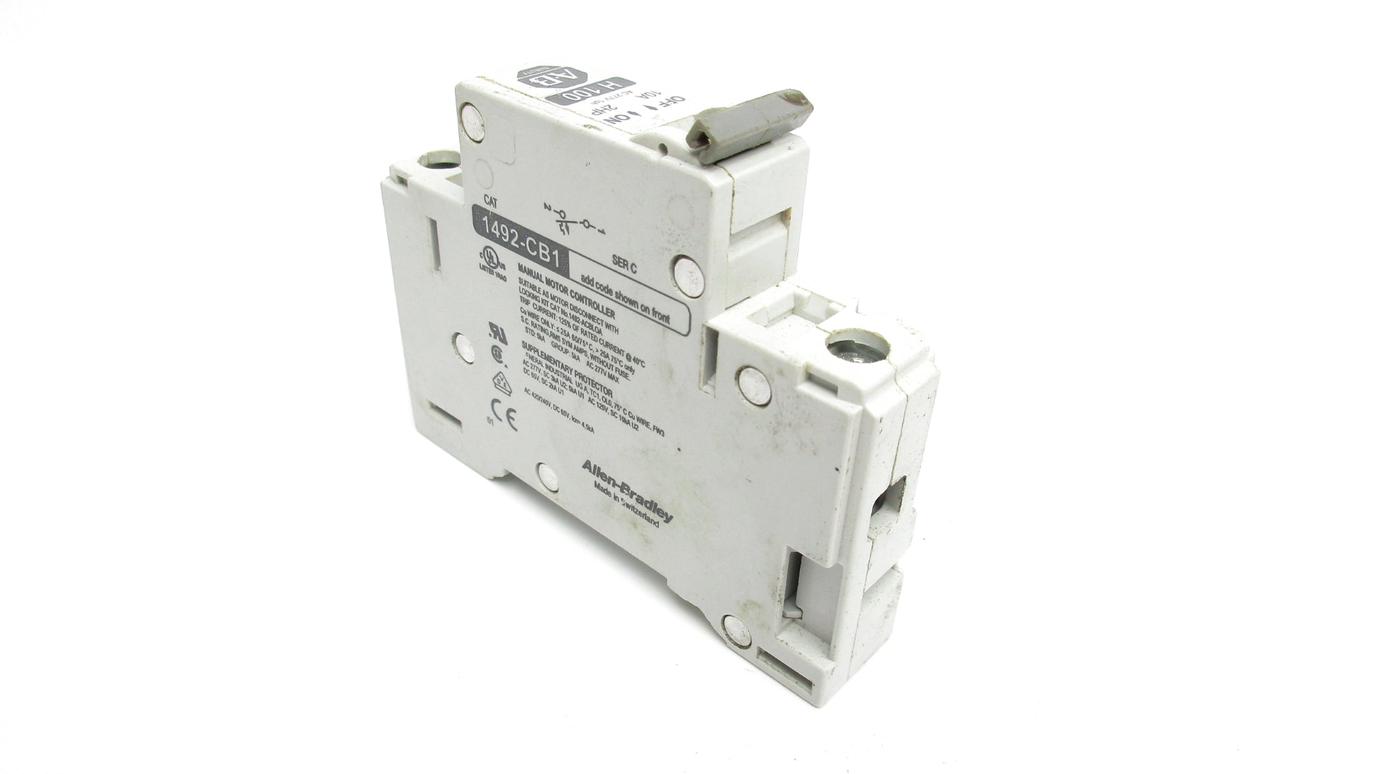 ALLEN BRADLEY 1492-CB1H100 SER. C 10A 277VAC UNMP