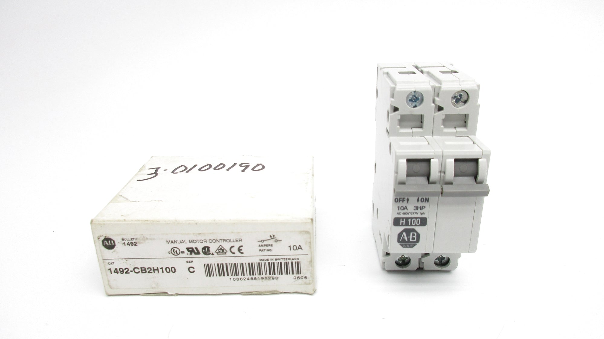 ALLEN BRADLEY 1492-CB2H100 SER. C 10A 277VAC (WH) NSMP