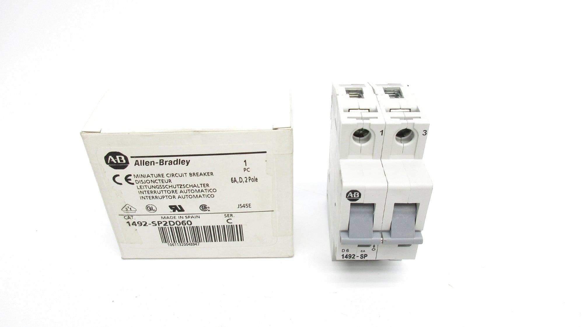 ALLEN BRADLEY 1492-SP2D060 SER. C 6A 277VAC (WH) NSMP