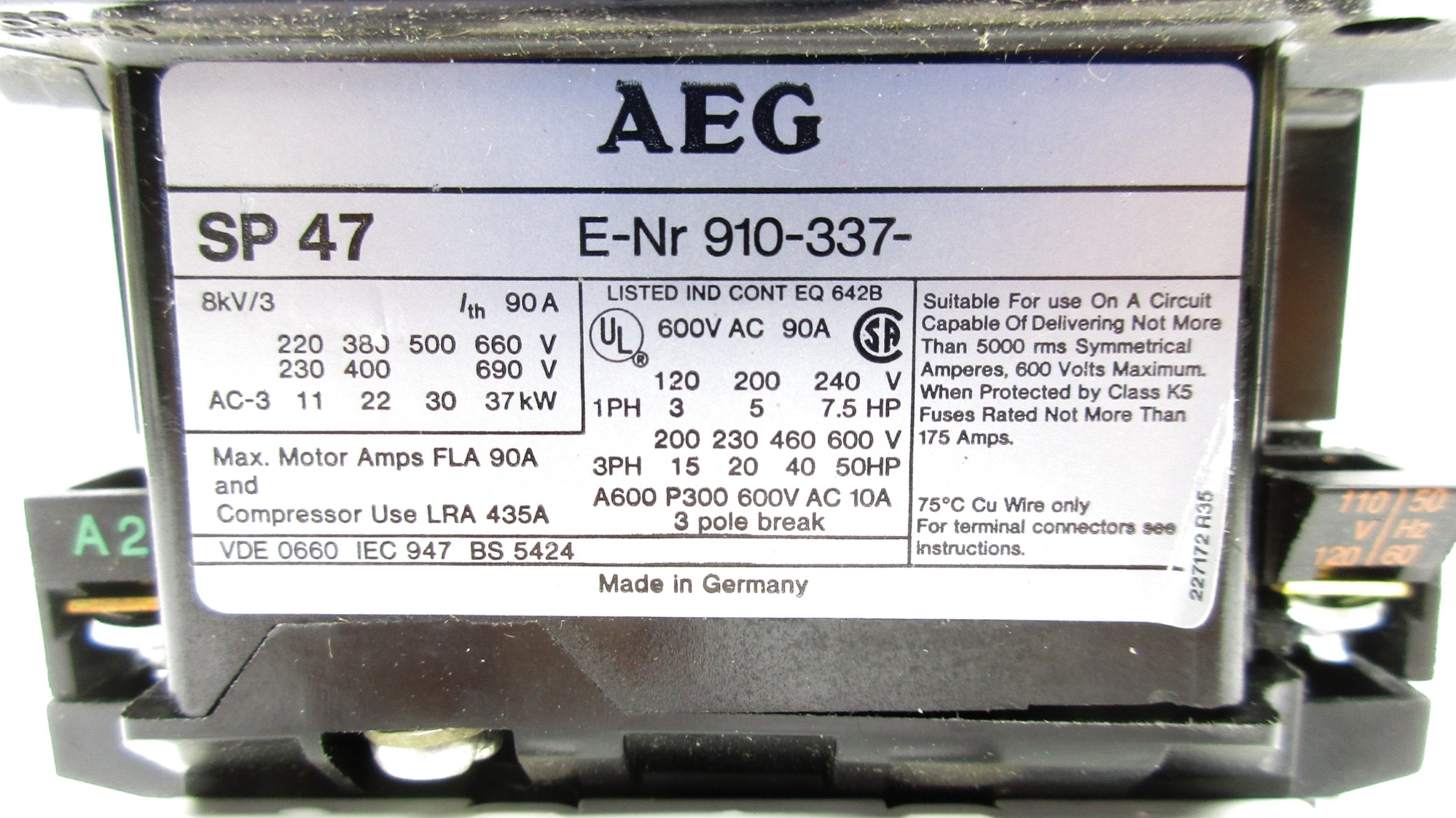 AEG E-NR910-337 110/120V NSNP