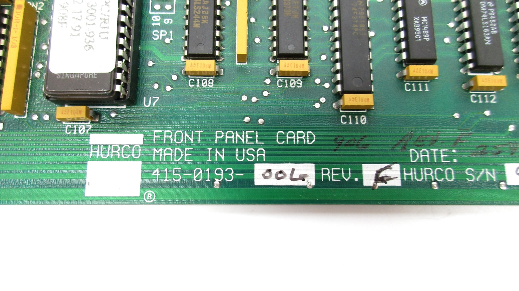 HURCO 415-0193-006 REV. C NSNP