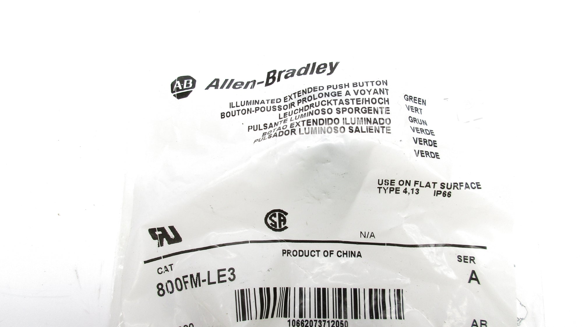 ALLEN BRADLEY 800FM-LE3 SER. A NSMP