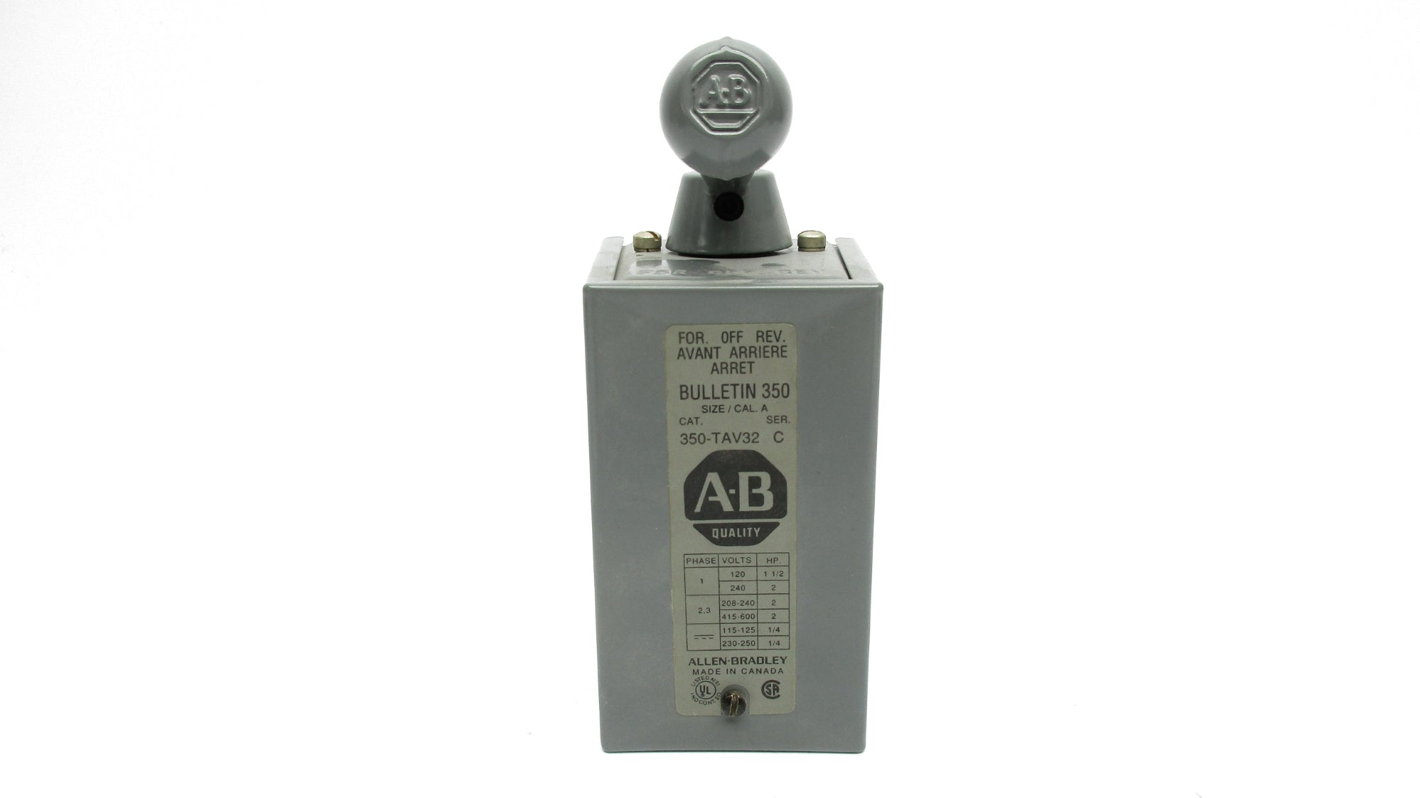 ALLEN BRADLEY 350-TAV32 SER. C NSNP