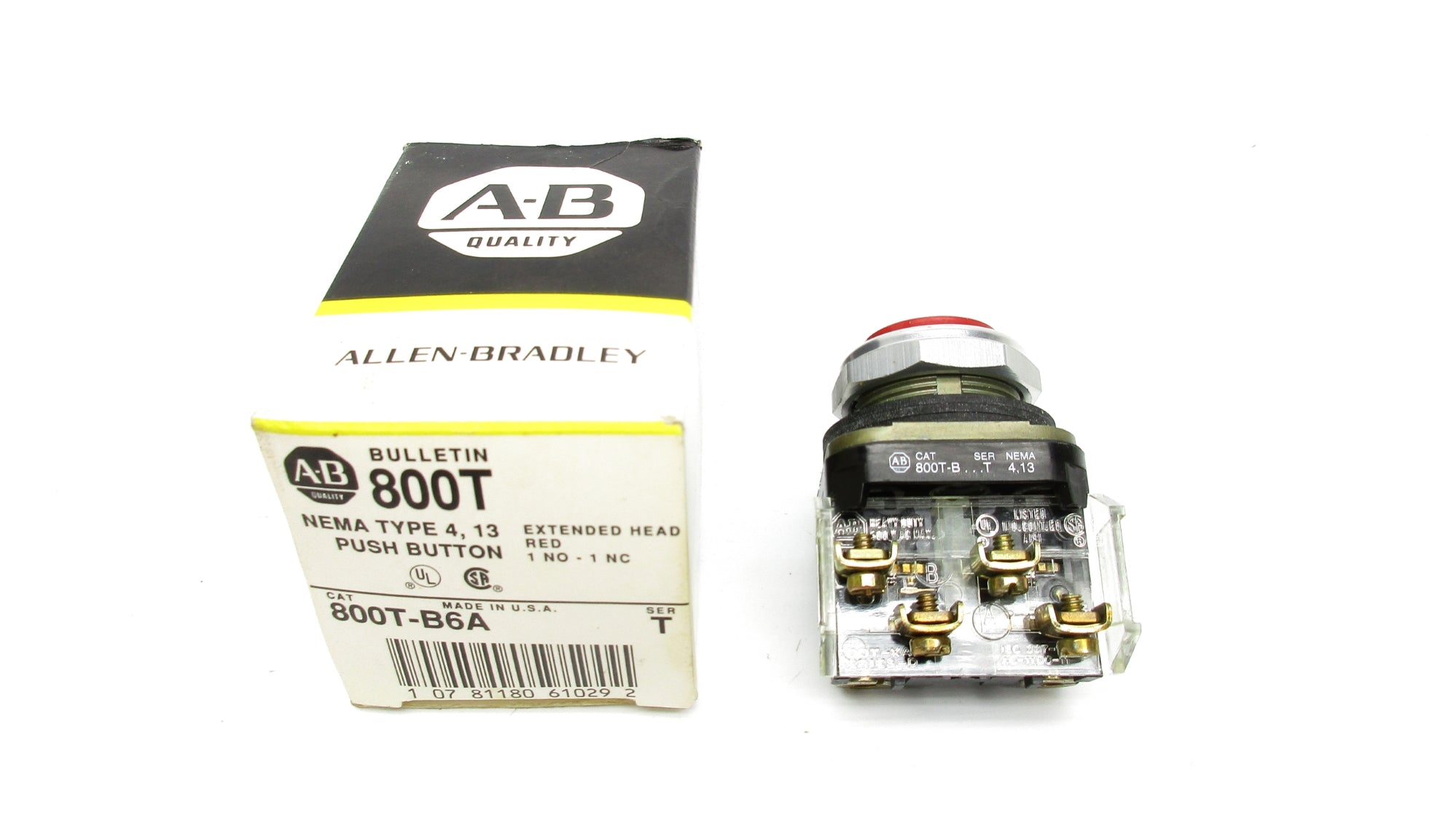ALLEN BRADLEY 800T-B6A SER. T (BK/YL) NSMP