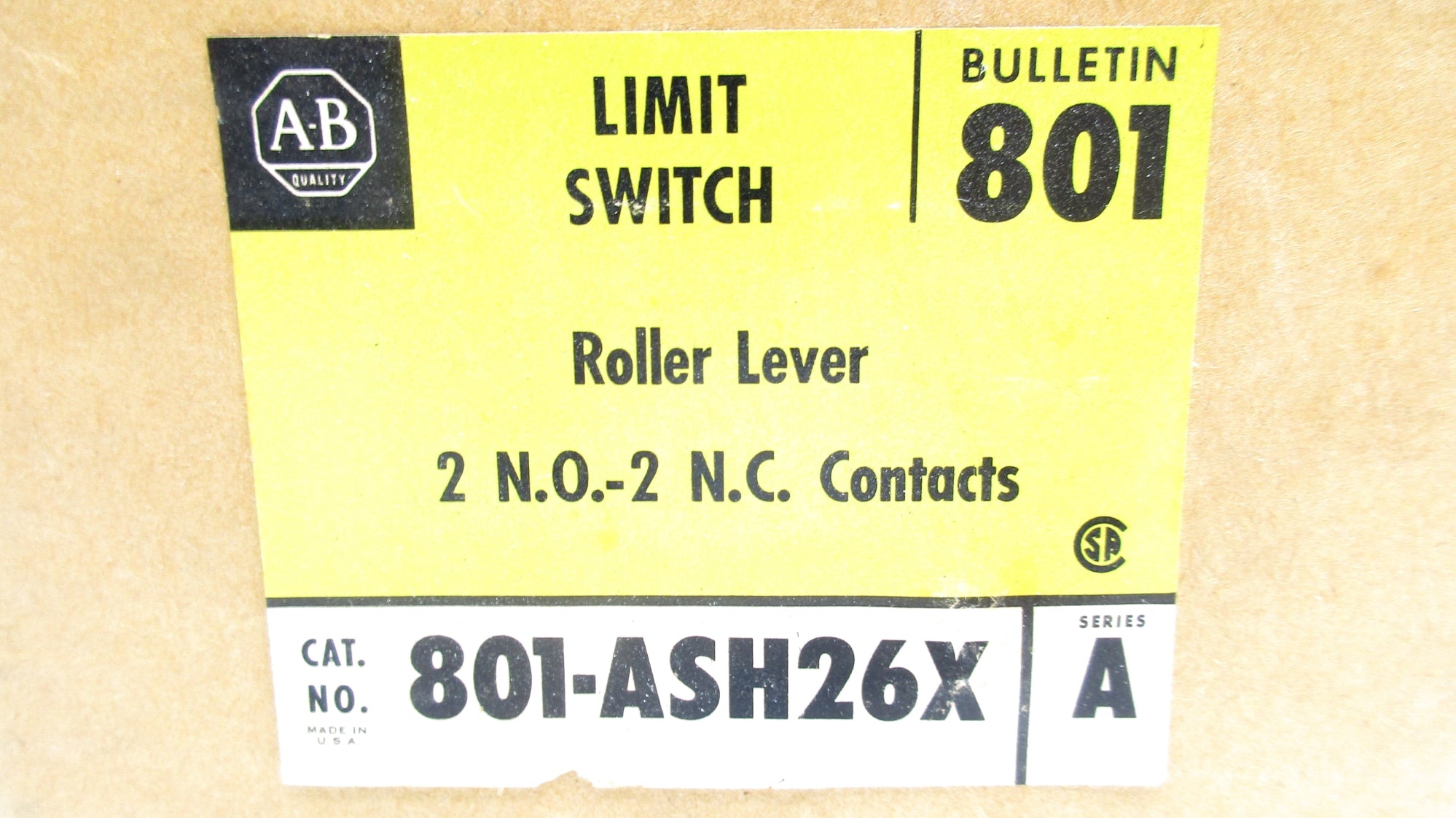 INDUSTRIAL SPARE PART 801-ASH26X SER. A (BR/YL) NSMP