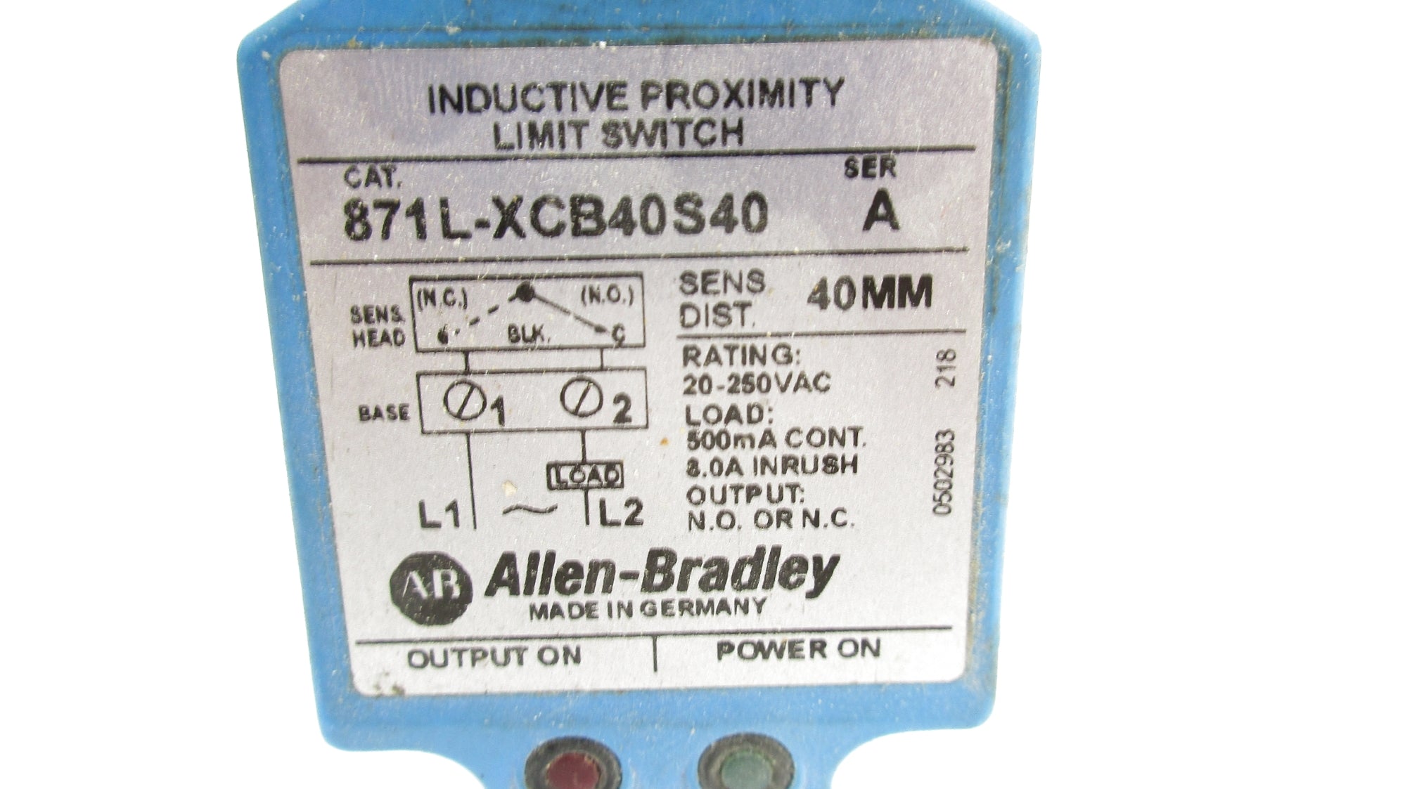 ALLEN BRADLEY 871L-XCB40S40 SER. A NSNP