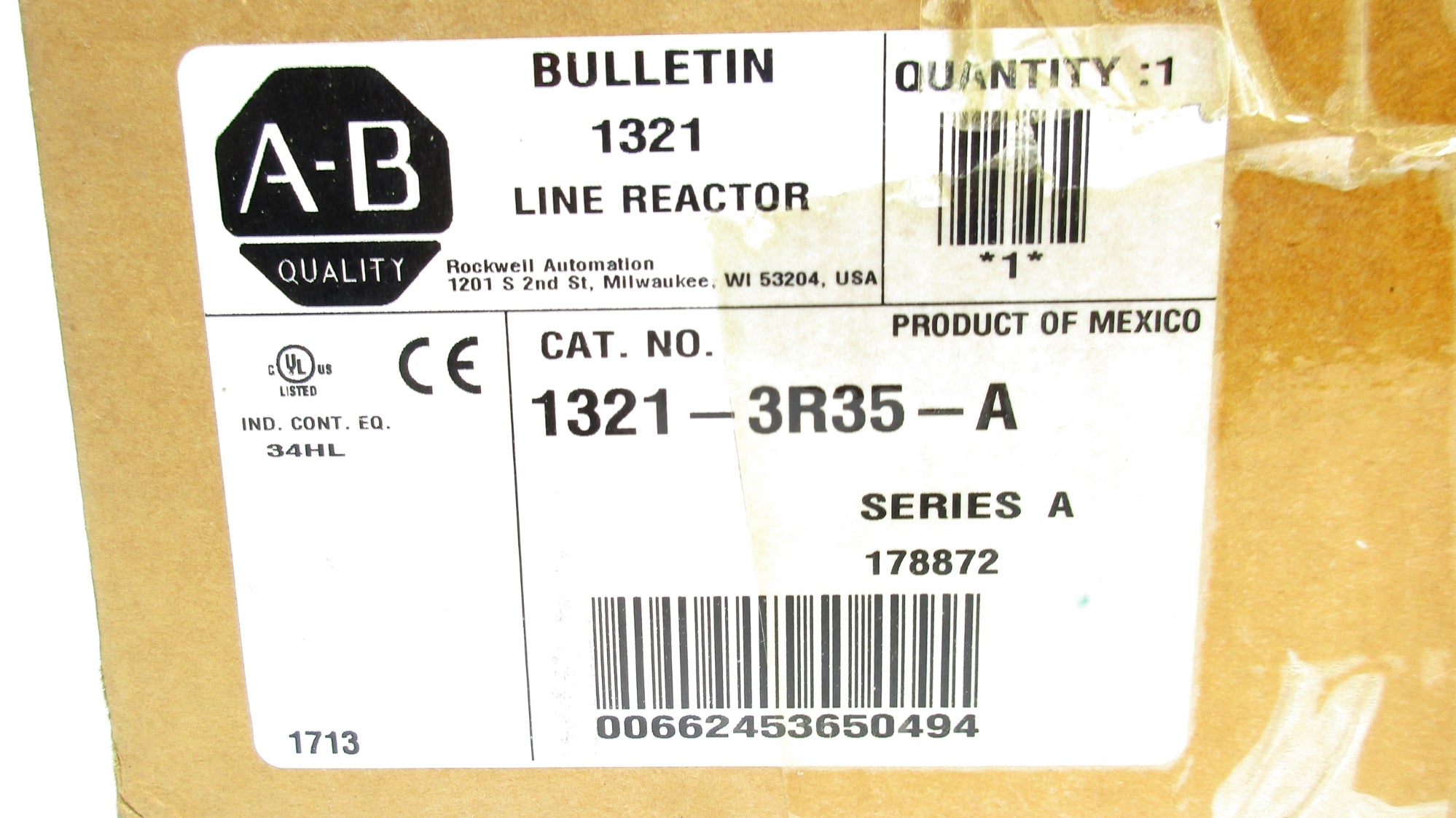 ALLEN BRADLEY 1321-3R35-A SER. A (BR/WH) NSMP