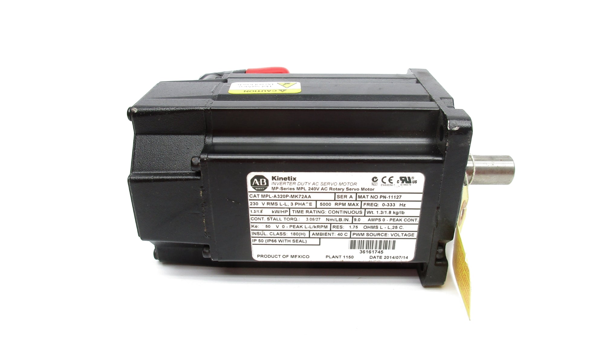 ALLEN BRADLEY MPL-A320P-MK72AA SER. A (BR/WH) NSMP