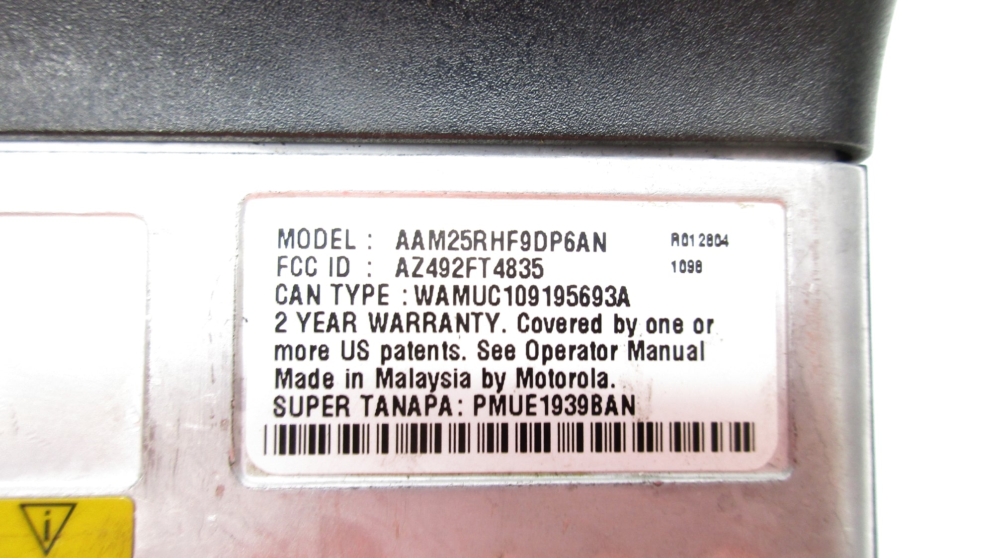 MOTOROLA AAM25RHF9DP6AN NSNP