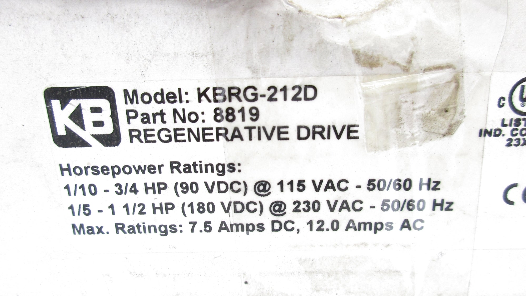 KB ELECTRONICS KBRG-212D (8819) NSMP
