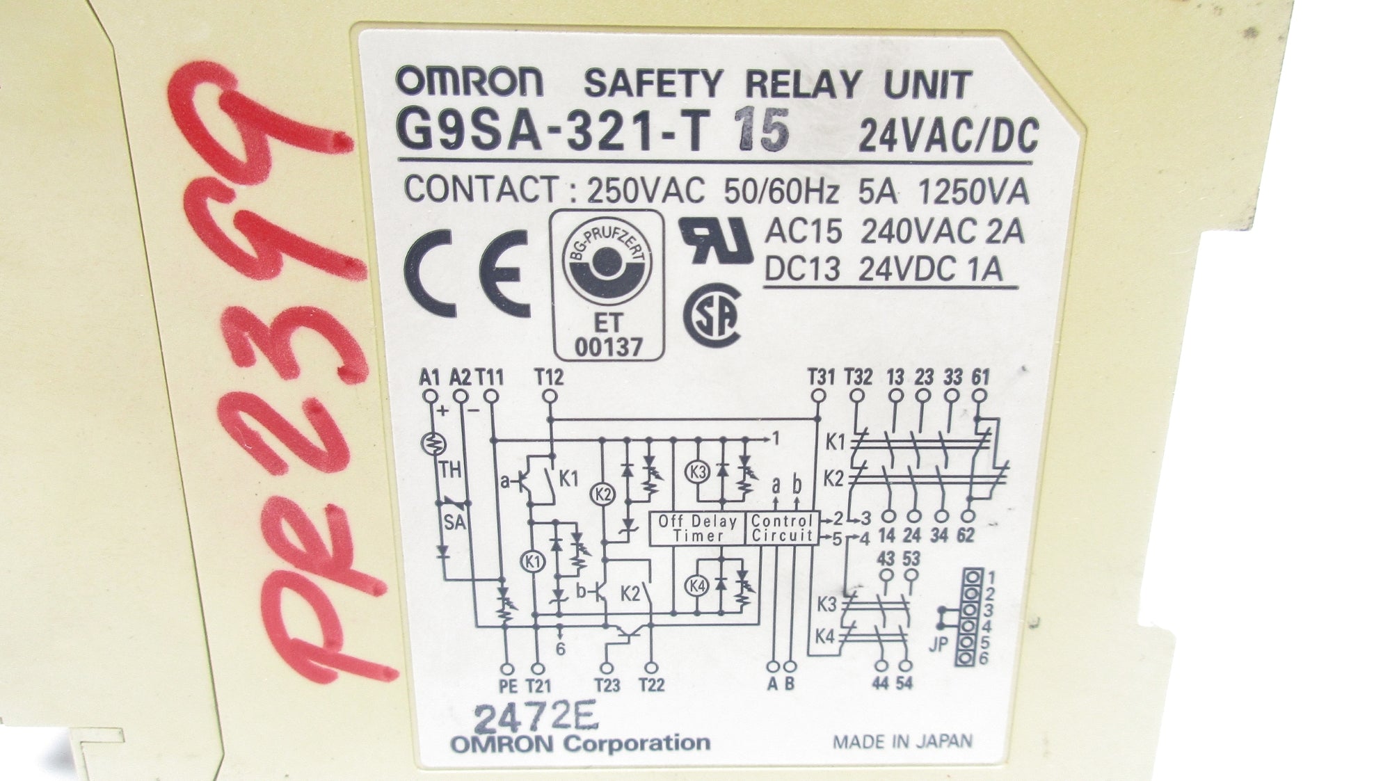 OMRON G9SA-321-T15 24VDC/DC NSNP