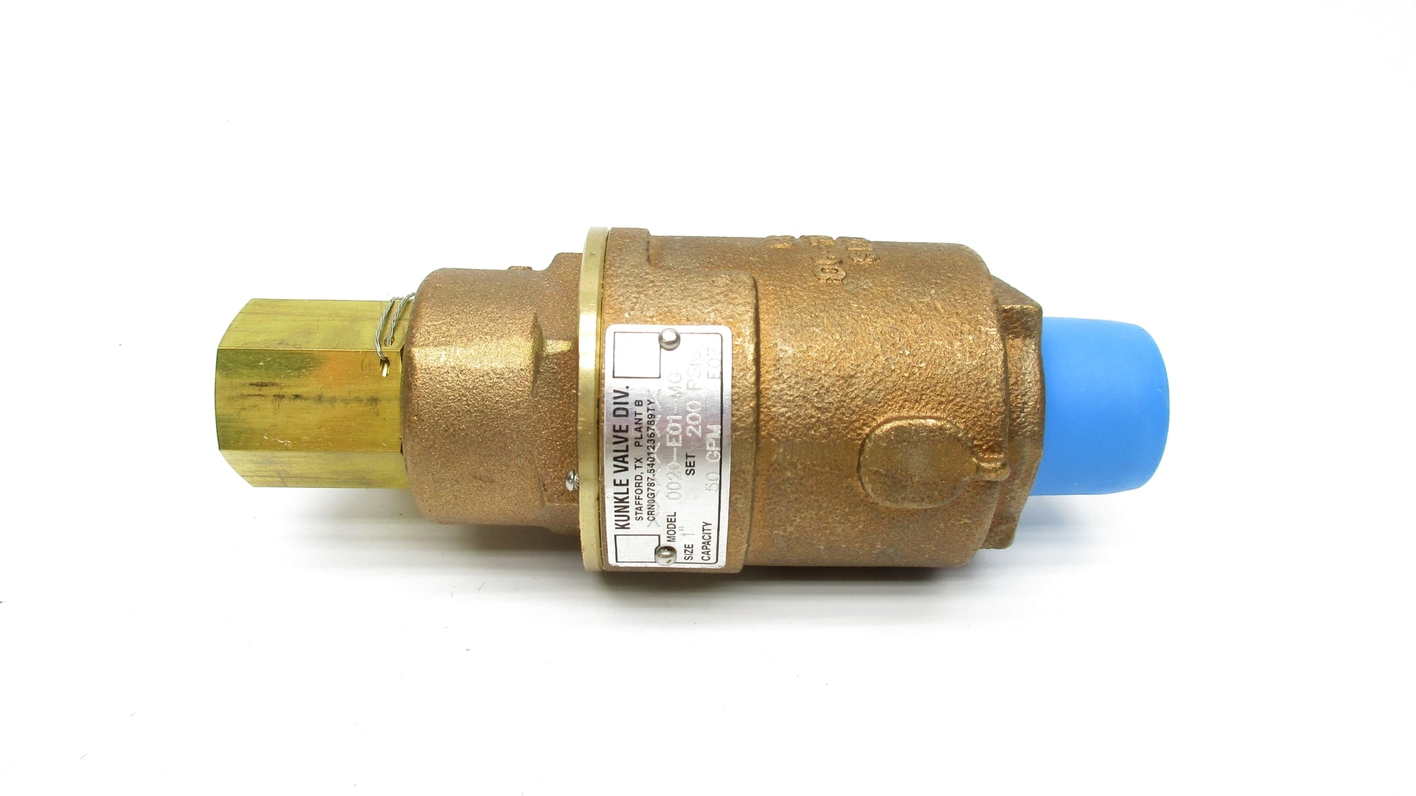 KUNKLE VALVE 0020-E01-MG0200 200PSIG NSMP