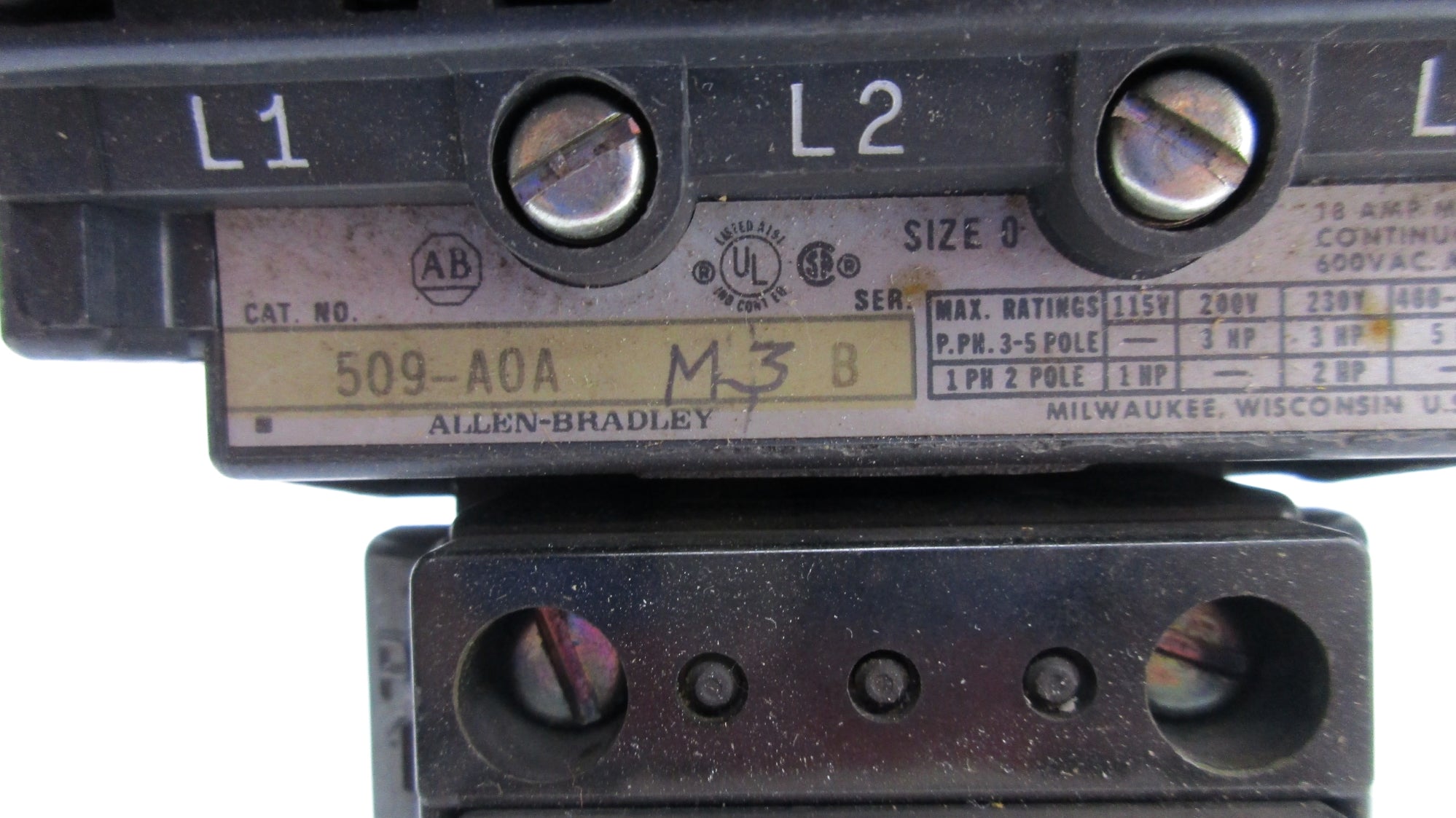 ALLEN BRADLEY 509-AOA SER. B UNMP