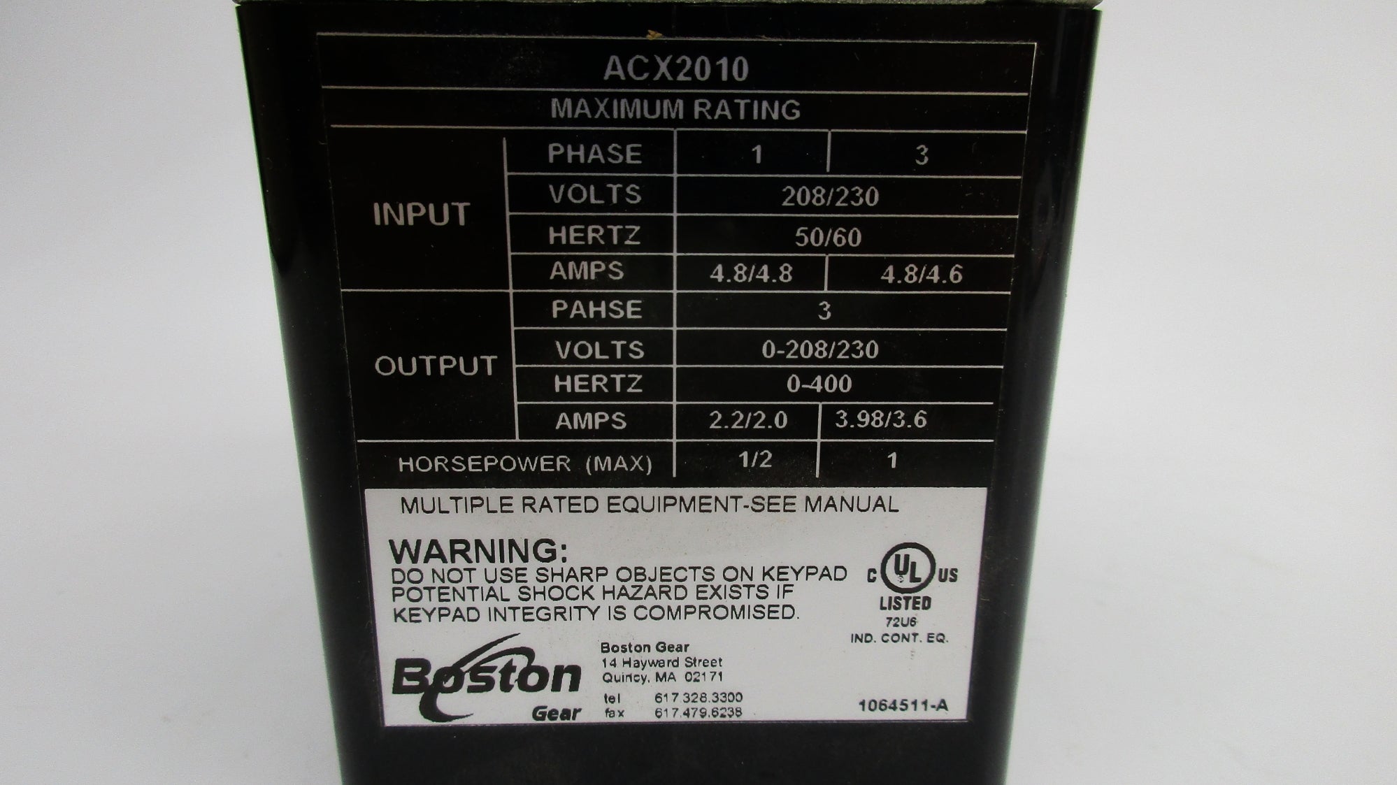 BOSTON GEAR ACX2010 NSNP