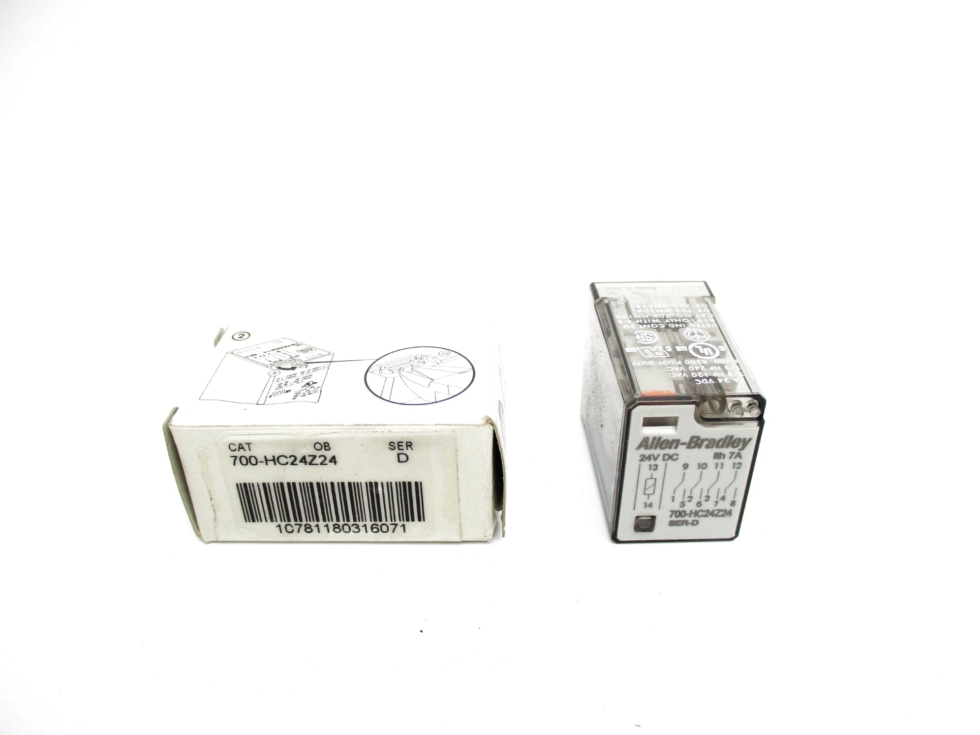 ALLEN BRADLEY 700-HC24Z24 SER. D 7A 24VDC (WH) NSMP