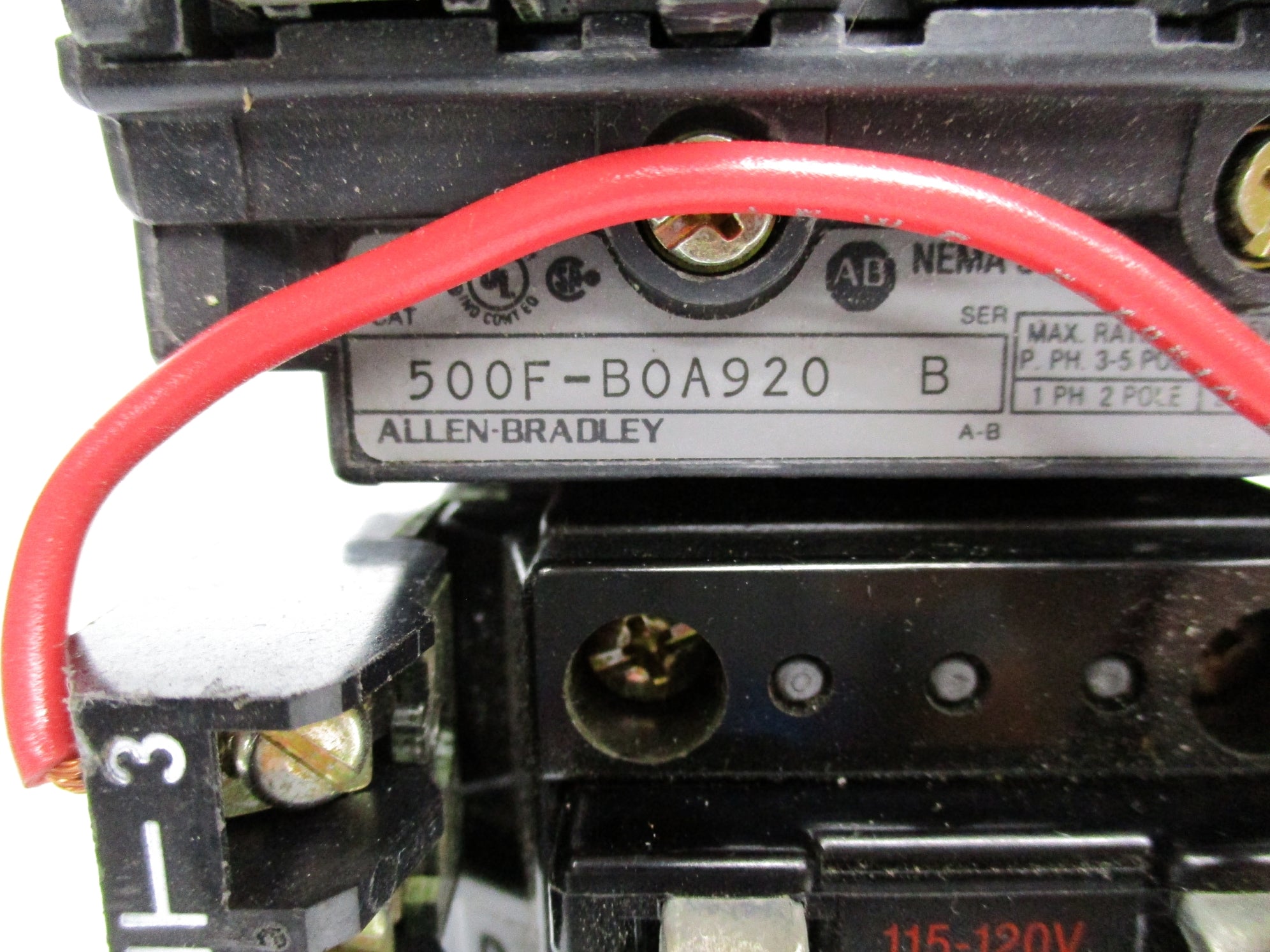 INDUSTRIAL SPARE PART 500F-BOA920 SER. B 110/120V NSNP