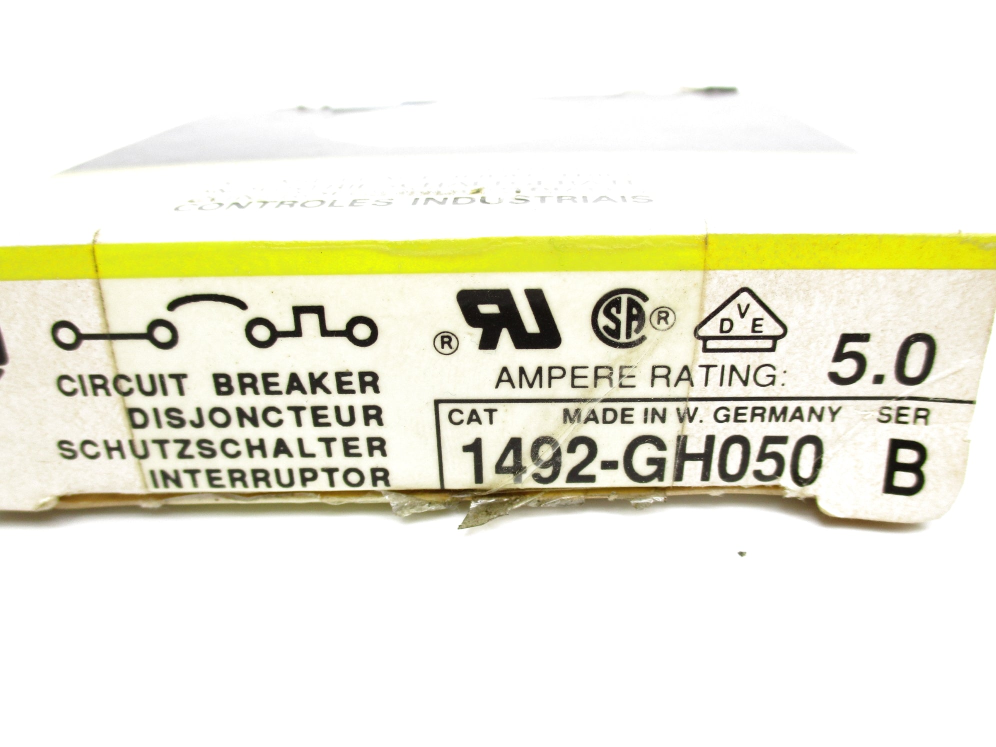 ALLEN BRADLEY 1492-GH050 SER. B 5A 250VAC (BK/YL) NSMP