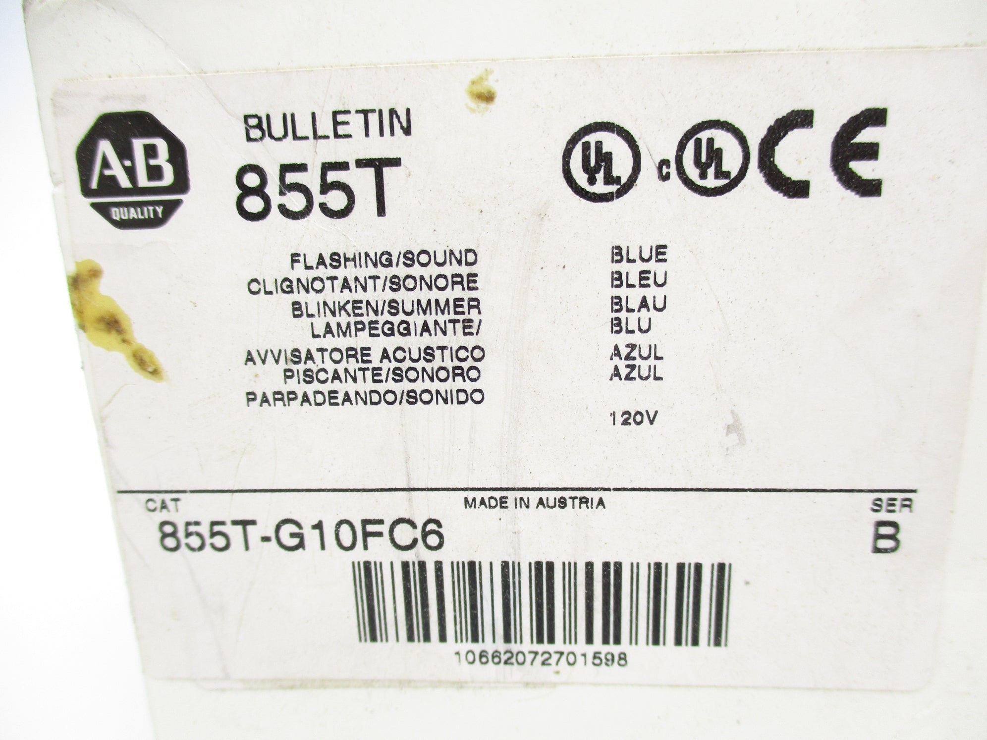 INDUSTRIAL SPARE PART 855T-G10FC6 SER. B (WH) NSMP