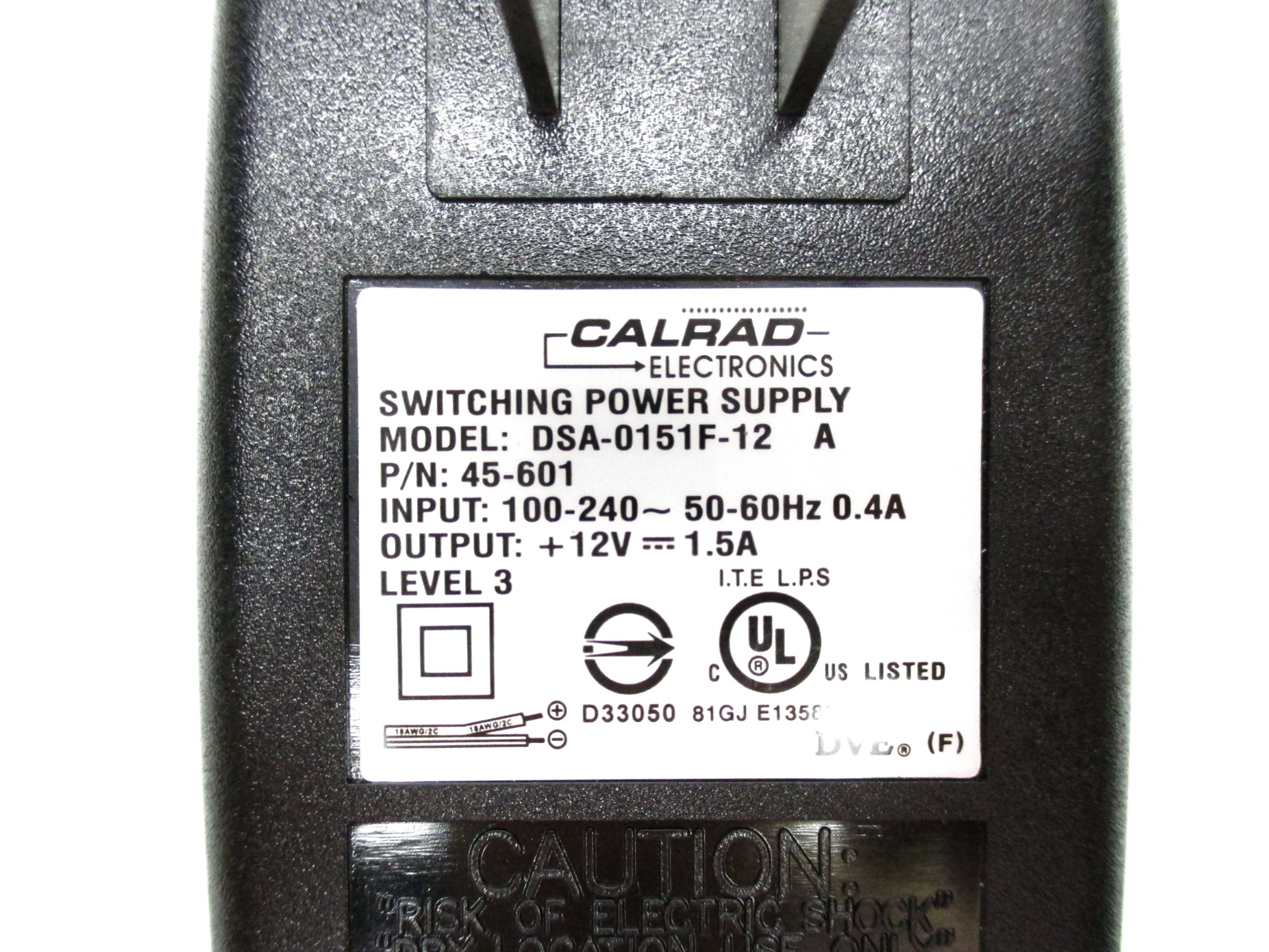CALRAD 45-601 DSA-0151F-12A NSNP