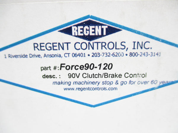 REGENT CONTROLS FORCE90-120 NSMP
