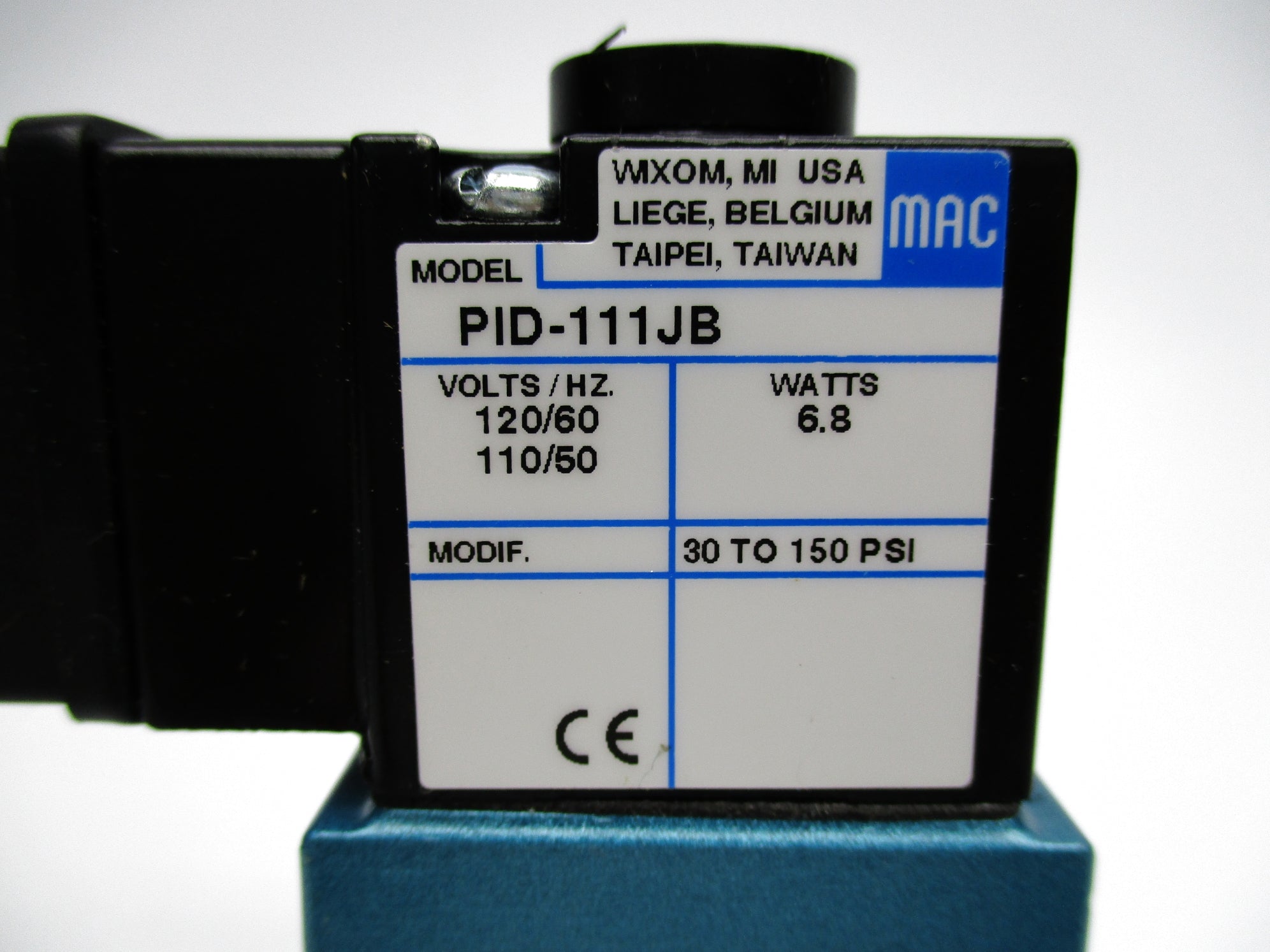 MAC 55B-11-PI-111JB 120/60 110/50 150PSI NSMP