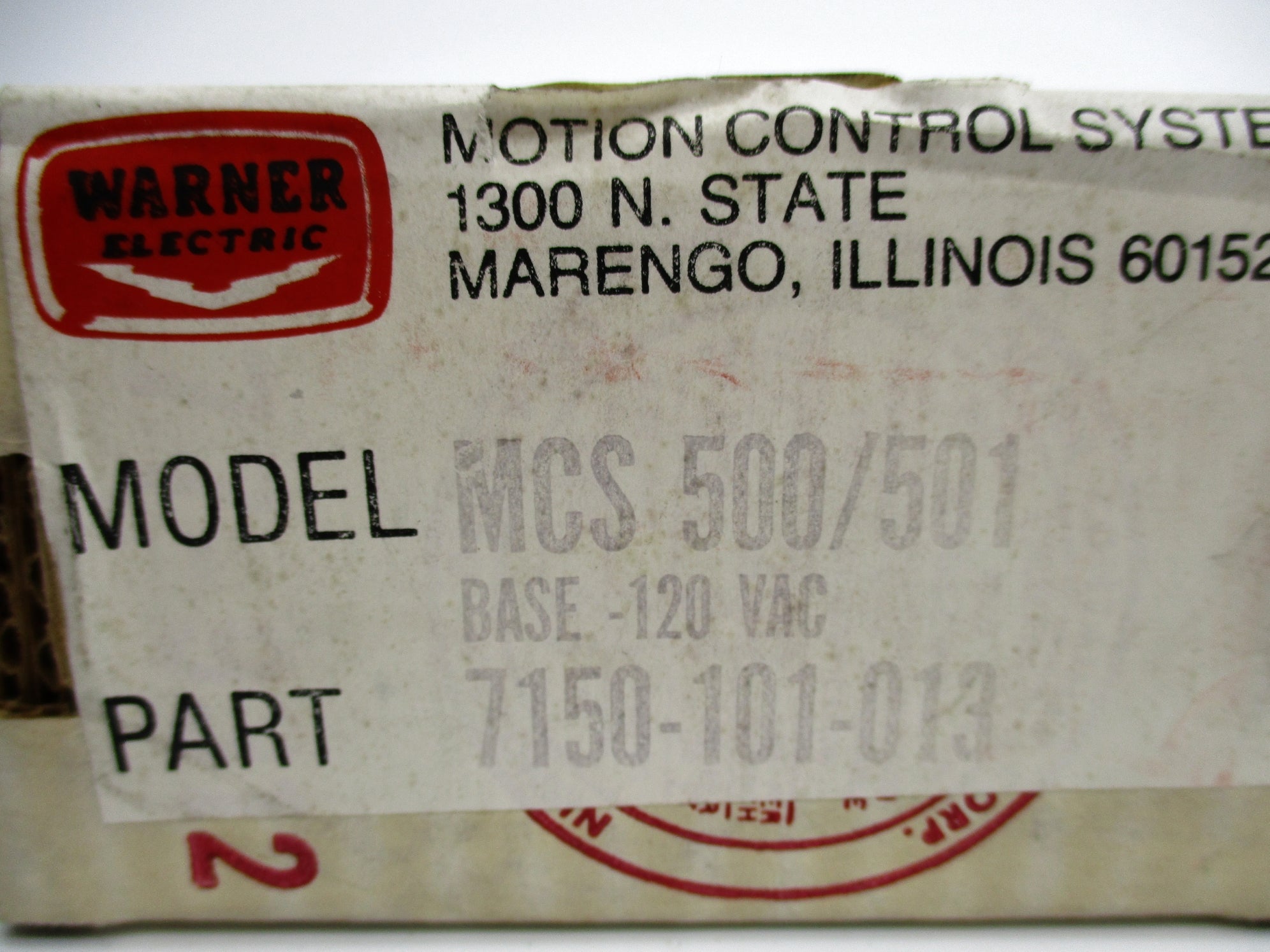 WARNER ELECTRIC 7150-101-013 MCS500/501 NSFS