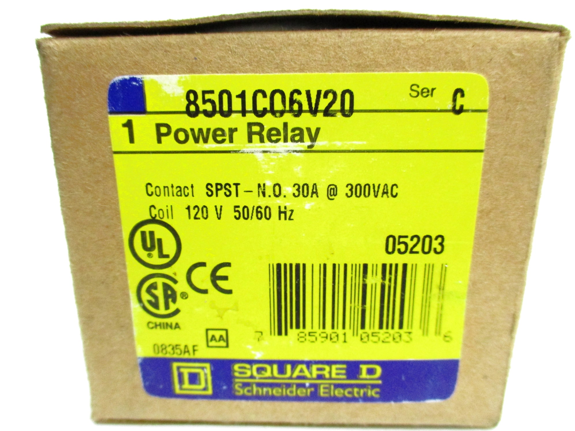 SQUARE D 8501CO6V20 SER. C 120V 30A NSMP